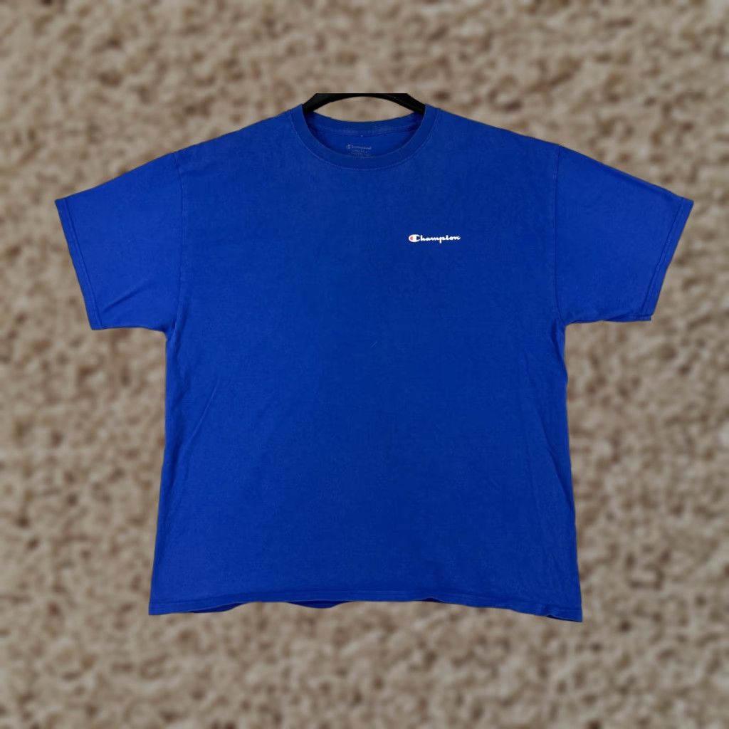 Champion Champion Shirt Mens XL Blue Logo Short Sleeve Crew Neck Cotton Size US XL / EU 56 / 4 - 1 Thumbnail