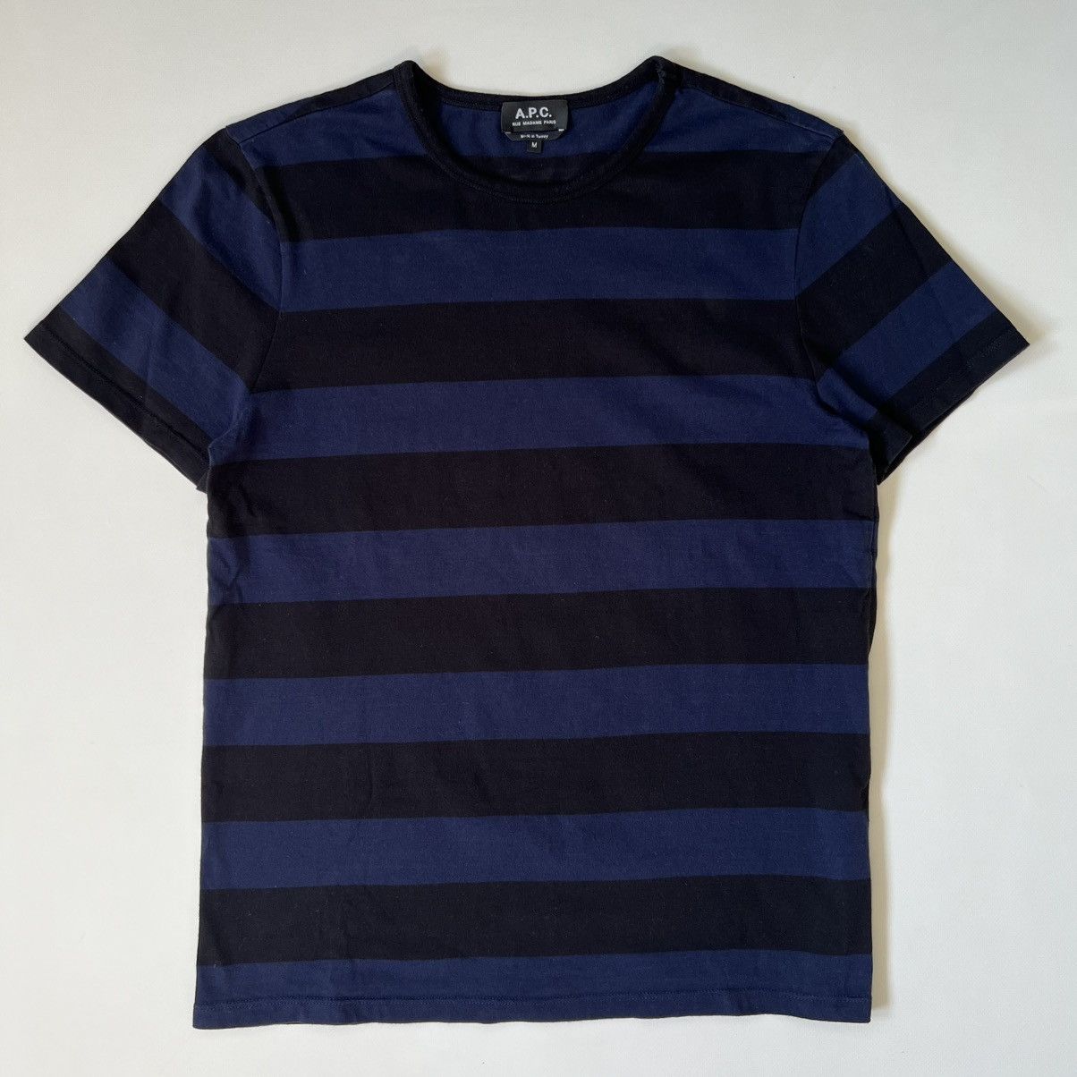 A.P.C. A.P.C stripped black blue tee Size US M / EU 48-50 / 2 - 1 Thumbnail