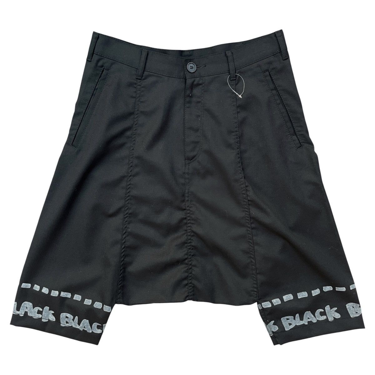 Comme des Garcons Black Shorts Stripe Half Pant Sarouel Polyester