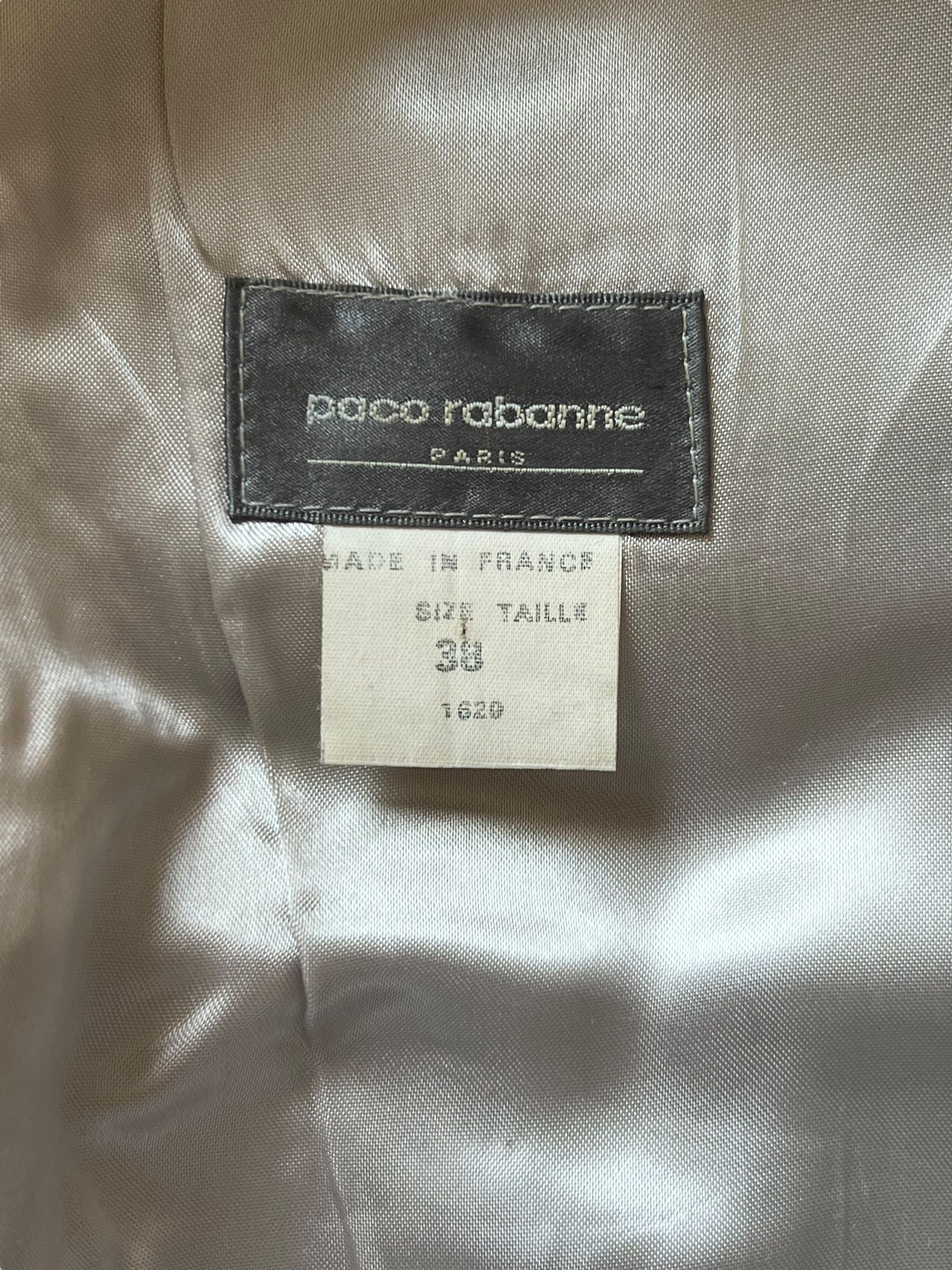 Paco Rabanne Paco Rabanne 1966 Metallic Leather Mini Dress. Size M / US 6-8 / IT 42-44 - 5 Thumbnail