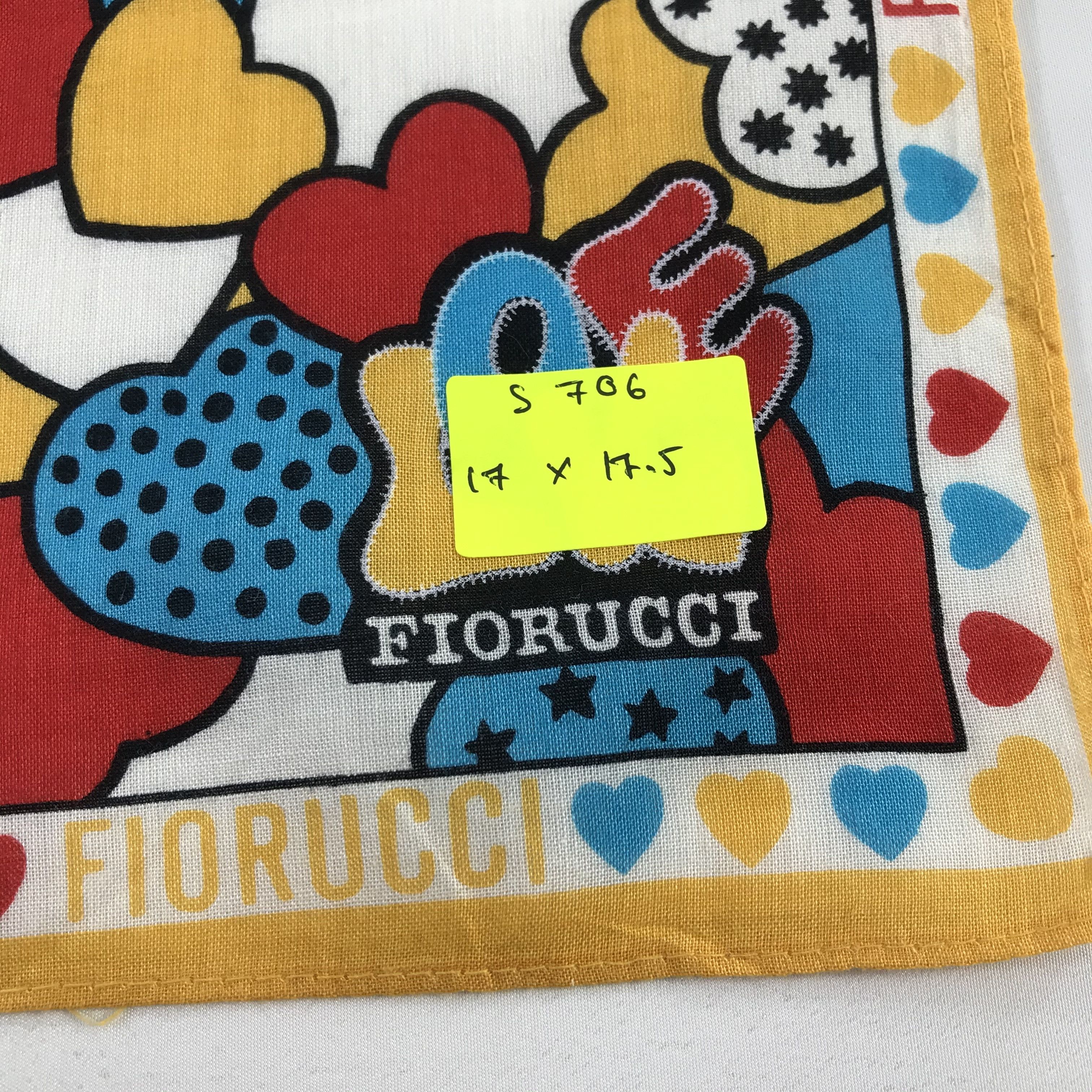 Fiorucci × Vintage Fiorucci Bandana / Handkerchief / Neckerchief - S706 Size ONE SIZE - 5 Thumbnail