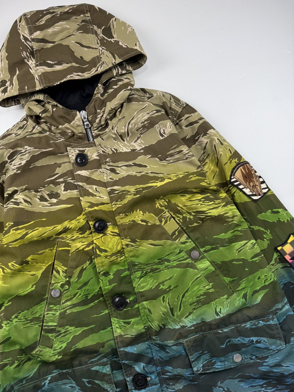 Amiri Amiri Oversized Ombre Tiger Long Parka Size US XL / EU 56 / 4 - 6 Thumbnail