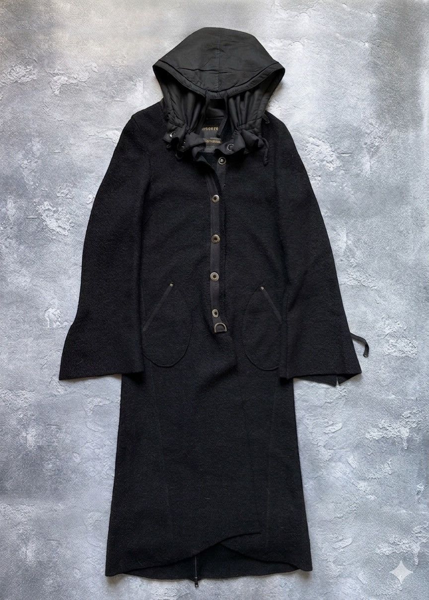 Cop Copine Archive 00s Cop Copine Avant Garde Hooded Long Wool Coat Size M / US 6-8 / IT 42-44 - 1 Thumbnail