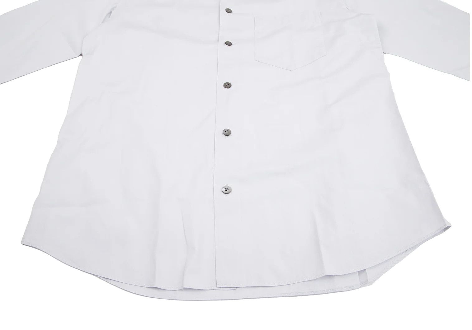 Issey Miyake Cotton Broad Stand Collar Shirt in Light Gray Size US S / EU 44-46 / 1 - 10 Thumbnail