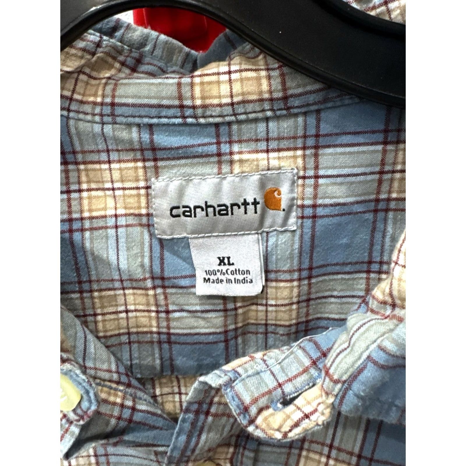Carhartt Carhartt Shirt XL Extra Large Plaid Pocket Short Sleeve Button Up Multicolor Mens Size US XL / EU 56 / 4 - 5 Thumbnail