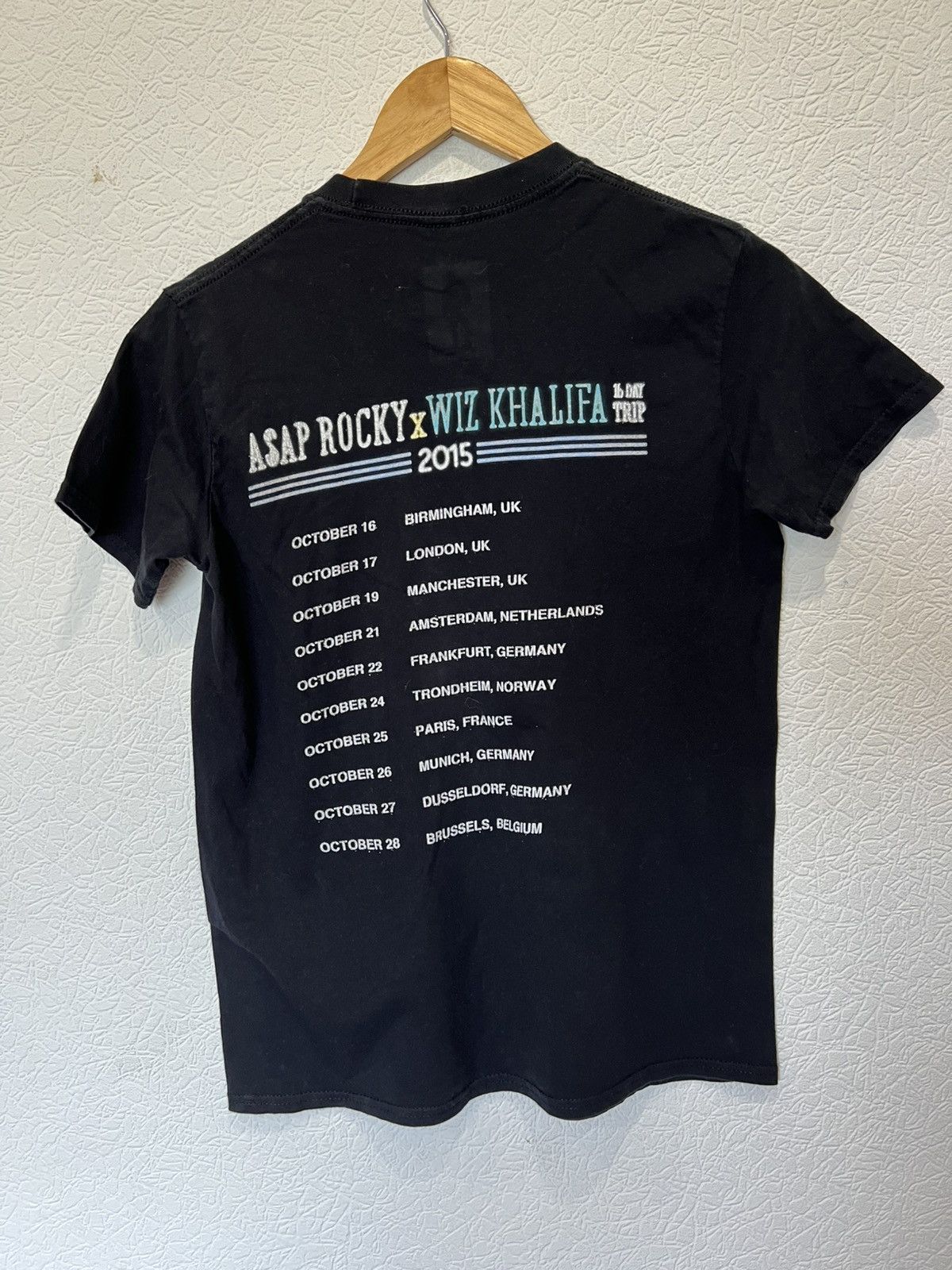 A$AP Rocky × Wiz Khalifa Asap Rocky Wiz Khalifa Black T Shirt Tee 2015 Size US S / EU 44-46 / 1 - 4 Thumbnail