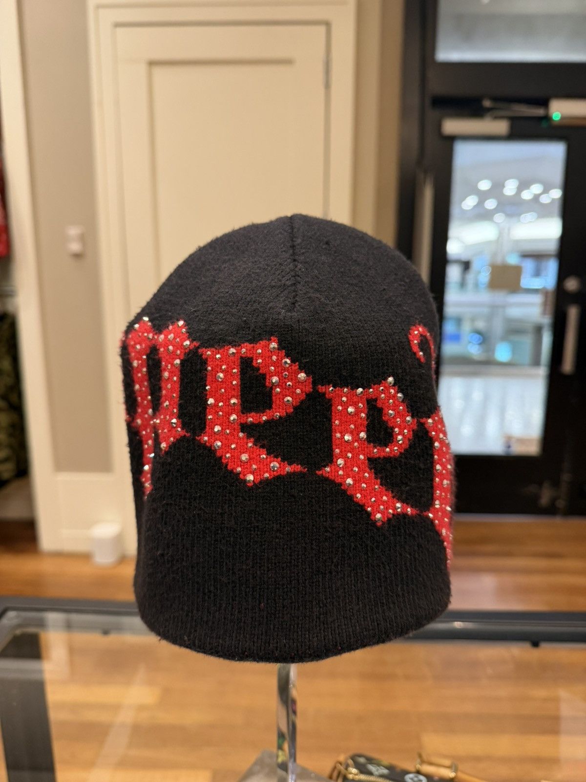 Godspeed Godspeed Rinestone Beanie - Black/Red Size ONE SIZE - 4 Thumbnail