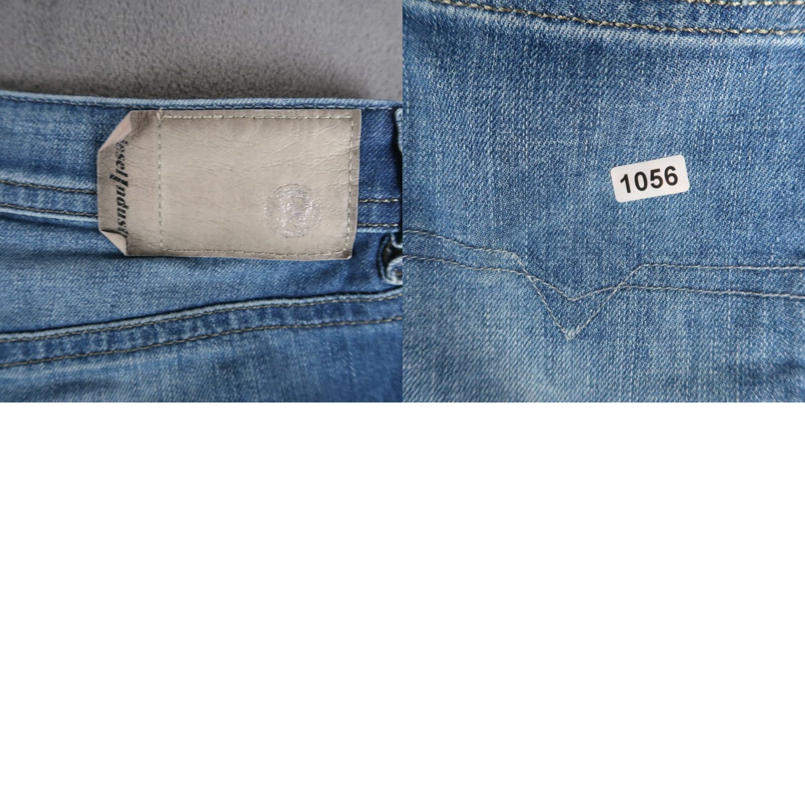 Diesel Diesel Buster Jeans Mens Regular Slim Tapered 29x27.5 Denim Cotton Blend Stretch Blue 5-Pocket Logo Distressed Jeans Mens Size US 29 - 10 Thumbnail