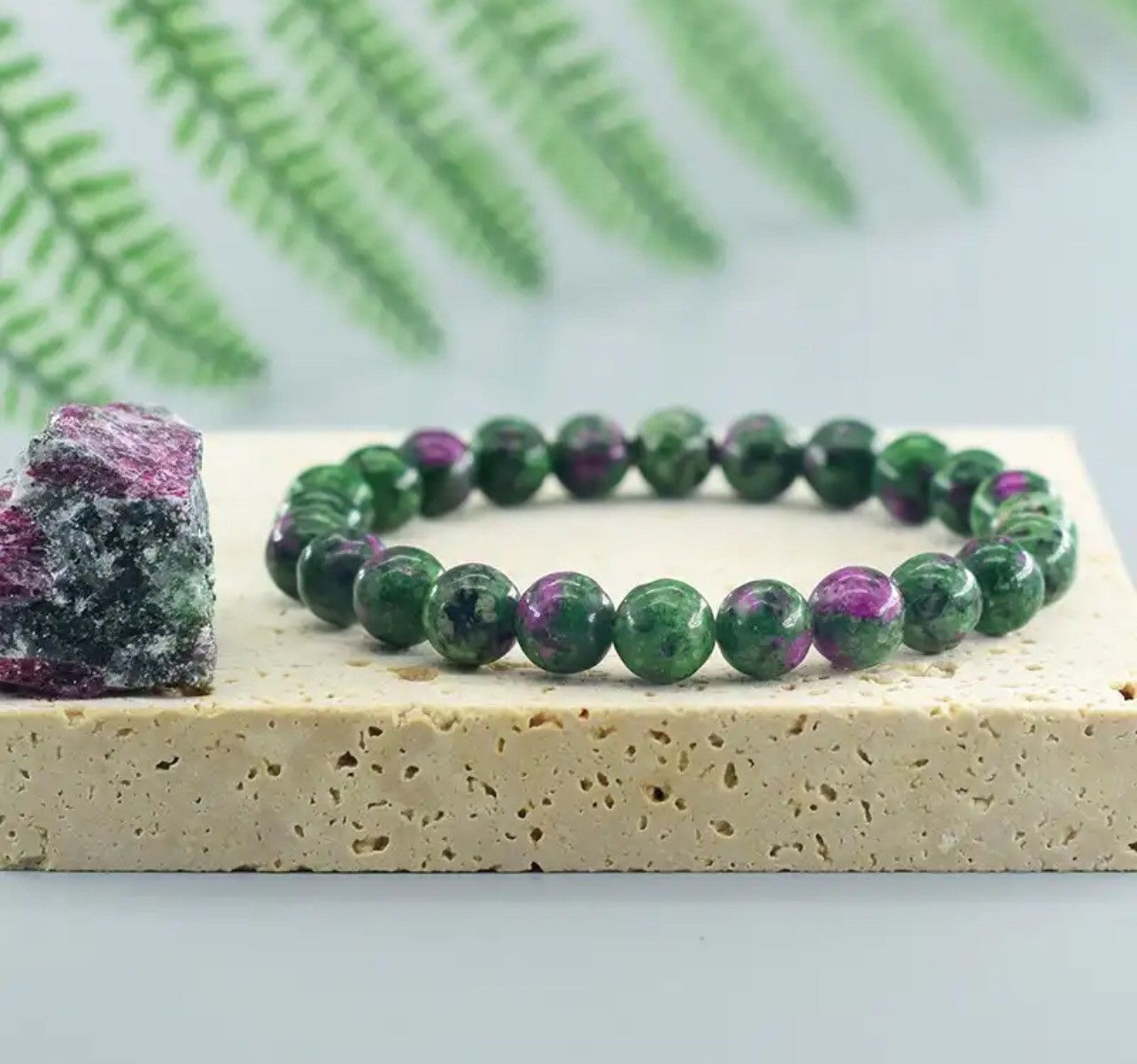 Vintage Natural Stone Bead Bracelet Size ONE SIZE - 3 Thumbnail