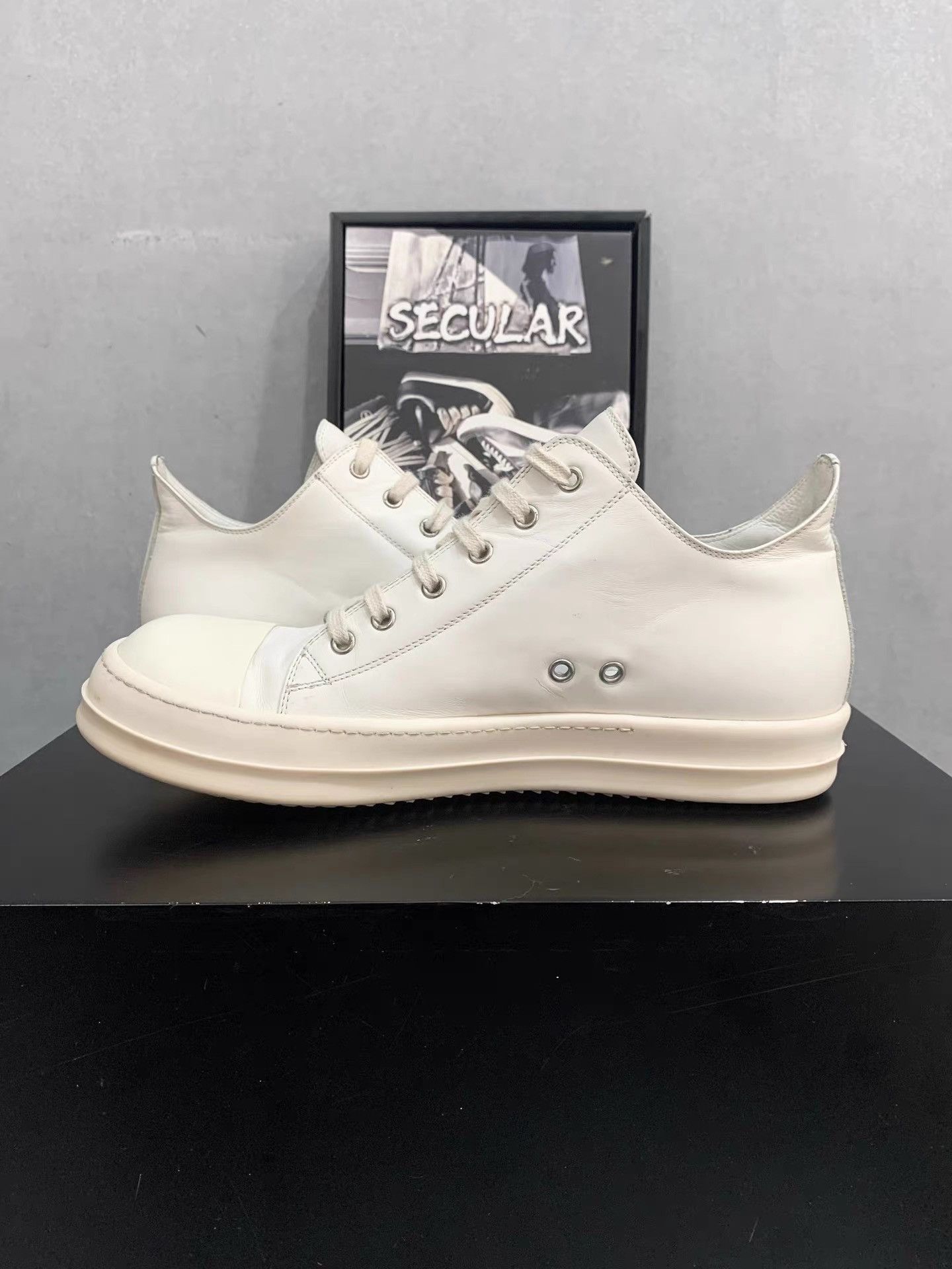 Rick Owens Rick Owens Mainline Milk Leather Low-Top Big Converse K34 Size US 11 / EU 44 - 6 Thumbnail