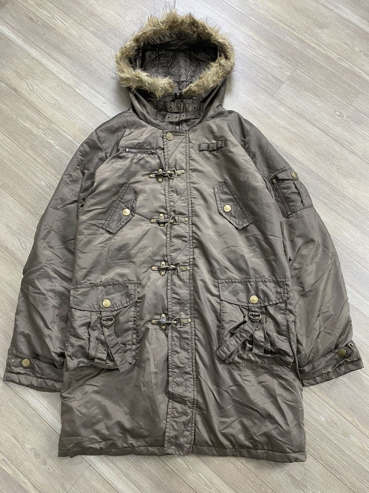 In The Attic Crazy Angle Velour Fireman Lgb Multipocket Parka Fur Jacket Size US L / EU 52-54 / 3 - 1 Thumbnail