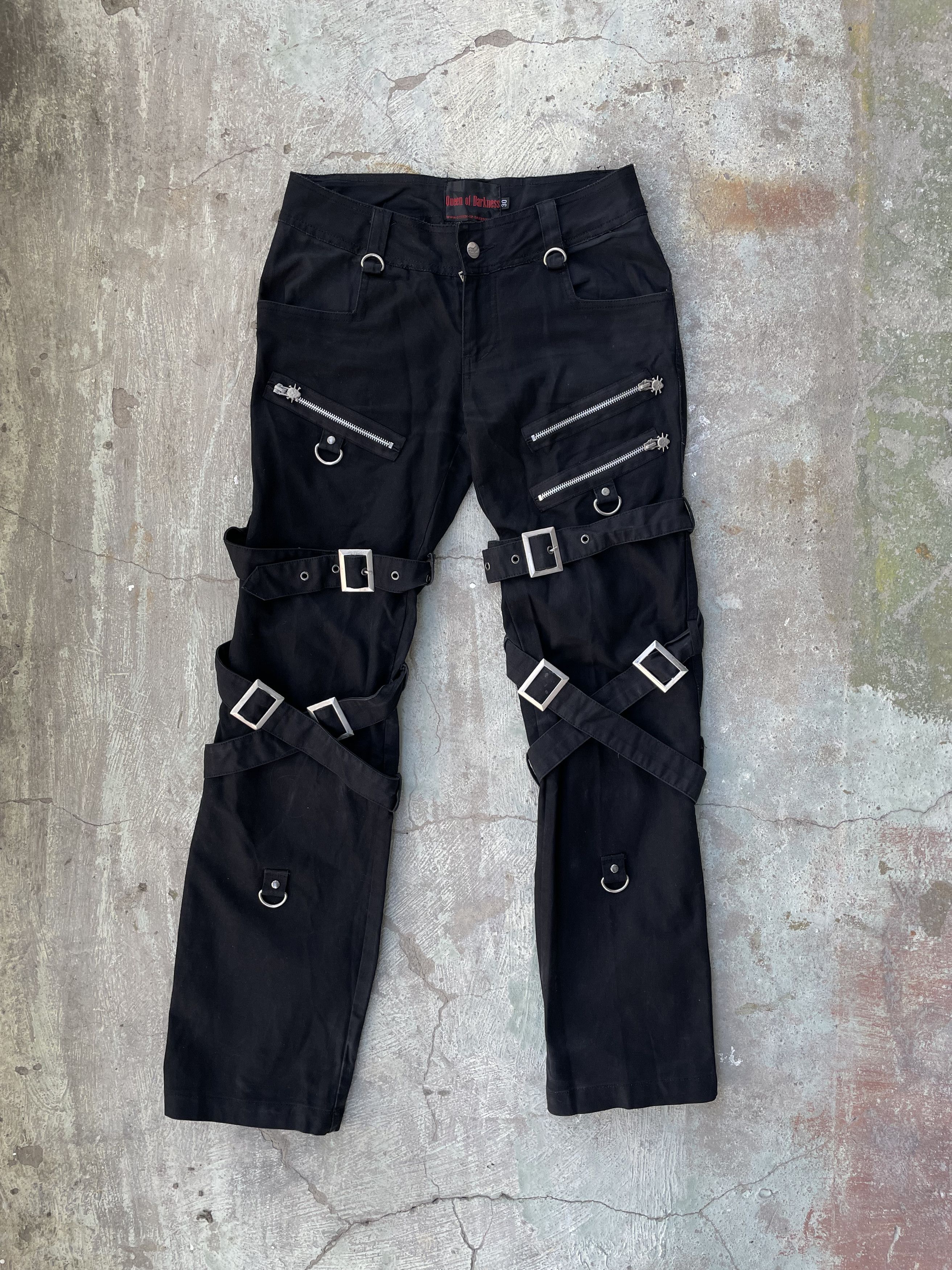 Japanese Brand Queen Of Darkness Zipper Punk Pants Balenciaga style Size 30" / US 8 / IT 44 - 1 Thumbnail