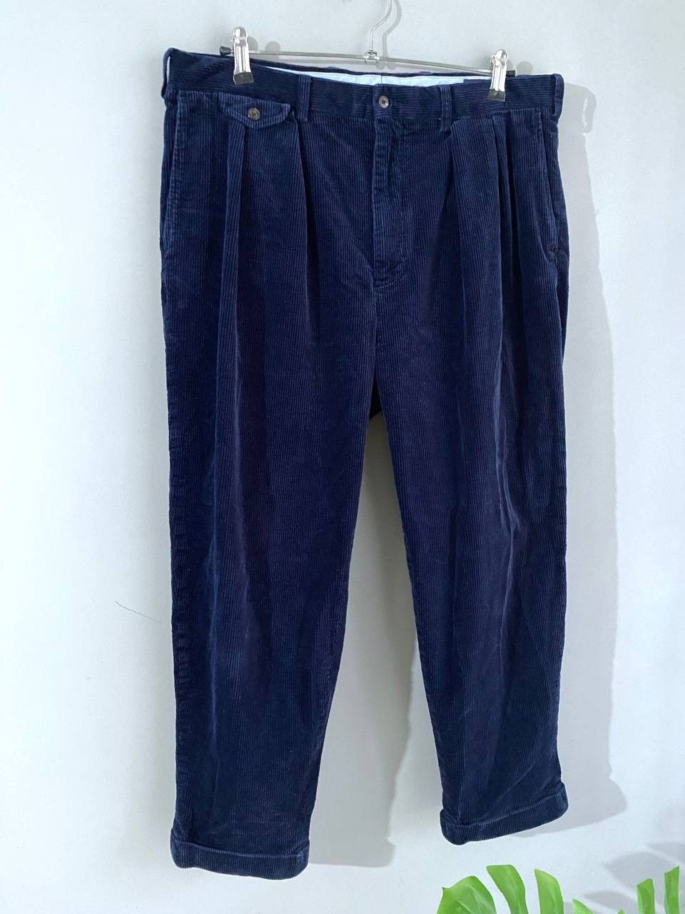 Polo Ralph Lauren Polo Ralph Lauren Men's Pleated Baggy Corduroy Pants W35/L27 Size US 35 - 3 Thumbnail