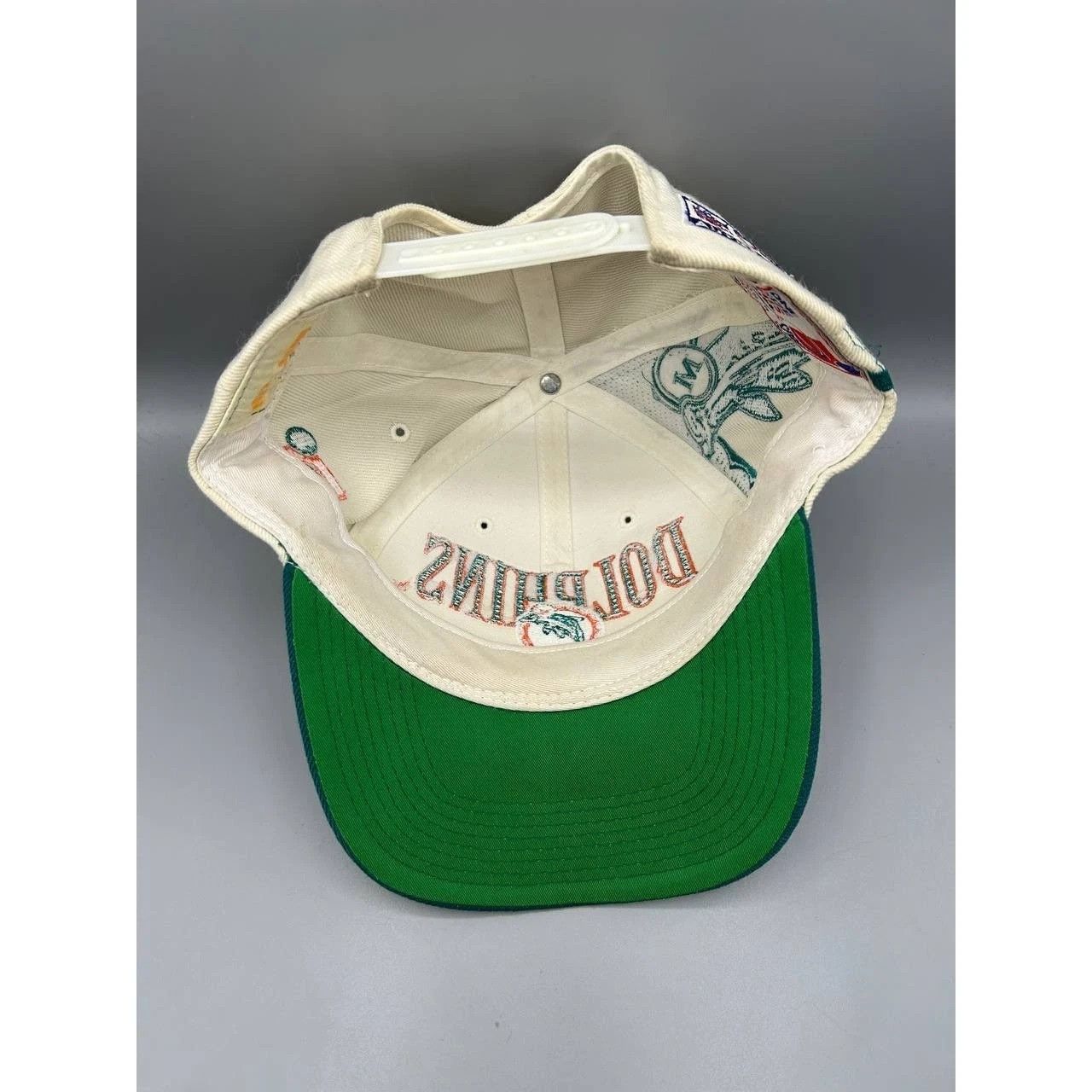 Sports Specialties Vintage Miami Dolphins Hat Men White Blue NFL Snap Back Cap Size ONE SIZE - 2 Thumbnail