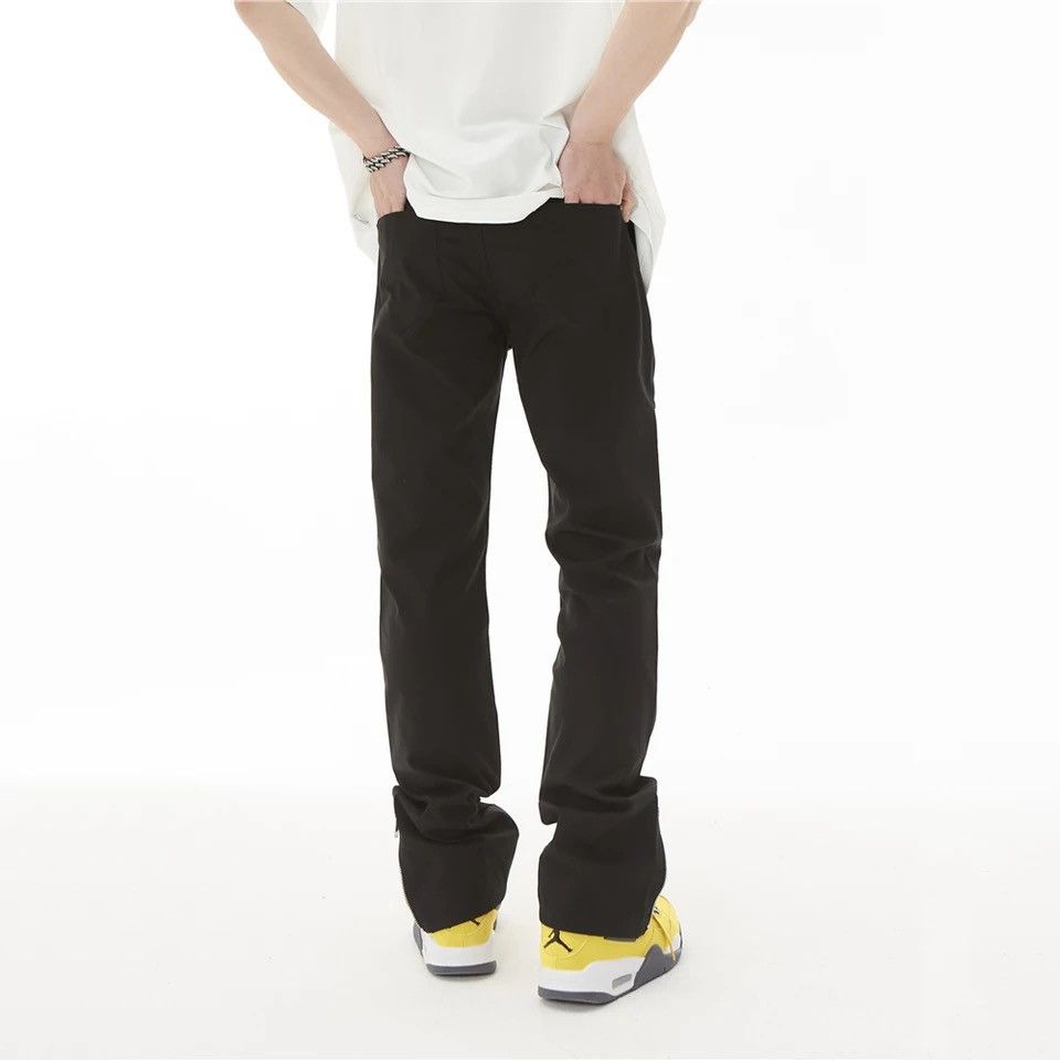 Japanese Brand × Vintage Cargo Pants Men Black Unisex Dungarees Trousers Wide Leg Size US 33 - 3 Thumbnail