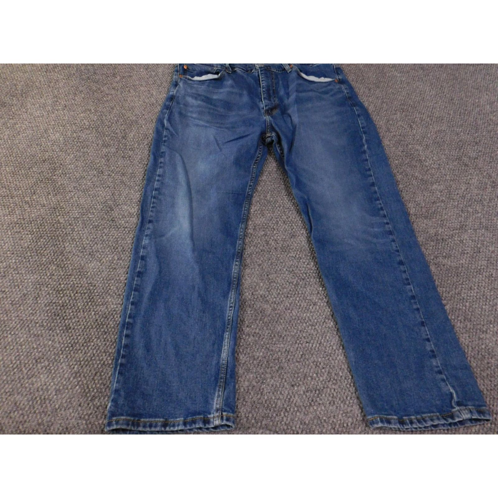 Levi's Levi's Jeans Mens 40x30 Blue Straight Leg Stretch Denim 5-Pocket Zip Fly Rivets Size US 40 / EU 56 - 2 Thumbnail