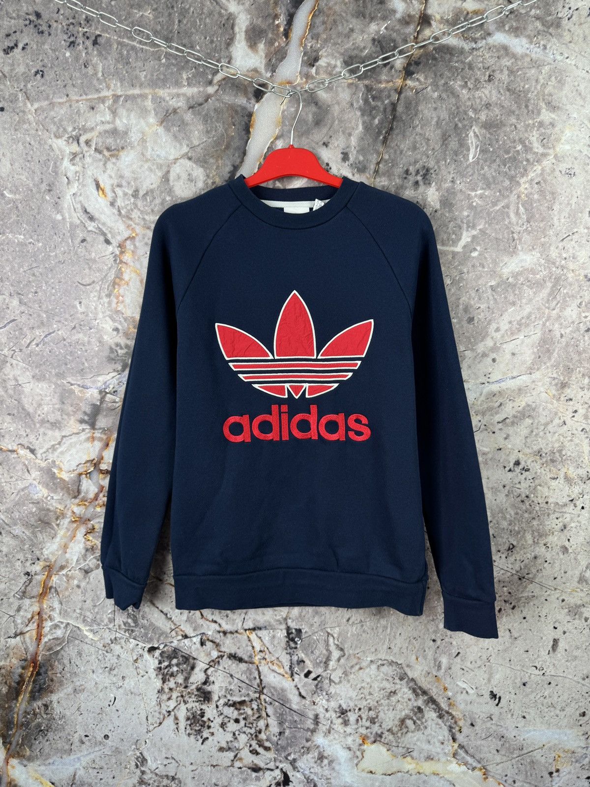 Adidas Men’s Adidas Trefoil Sweatshirt Navy Logo Pullover Size XS Size US XS / EU 42 / 0 - 1 Thumbnail