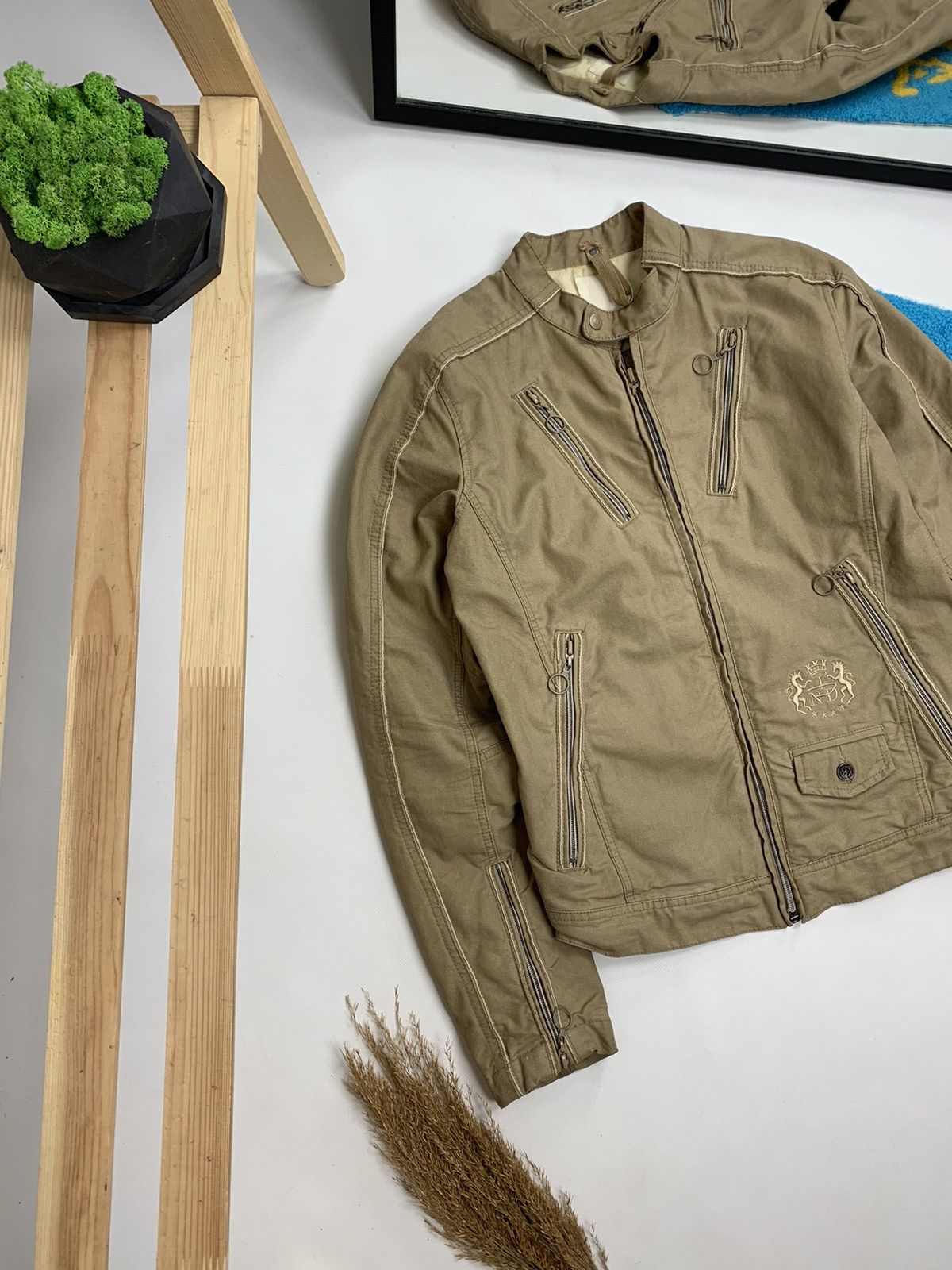 Designer × Diesel × Vintage Vintage Diesel Patchwork Racing Denim Jacket Size M / US 6-8 / IT 42-44 - 3 Thumbnail