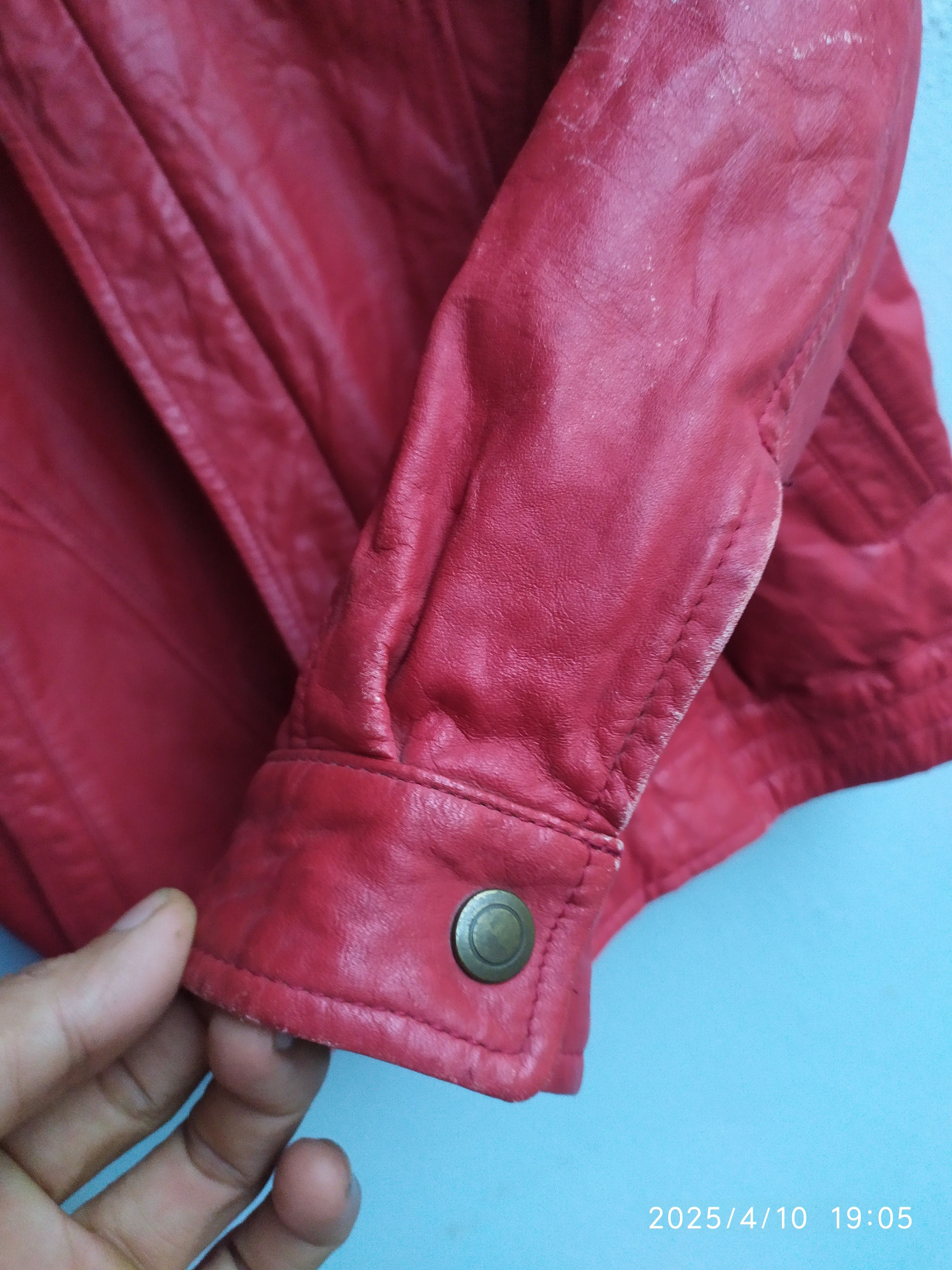 Japanese Brand Vintage Japanese Red Leather Jacket Size US M / EU 48-50 / 2 - 6 Thumbnail
