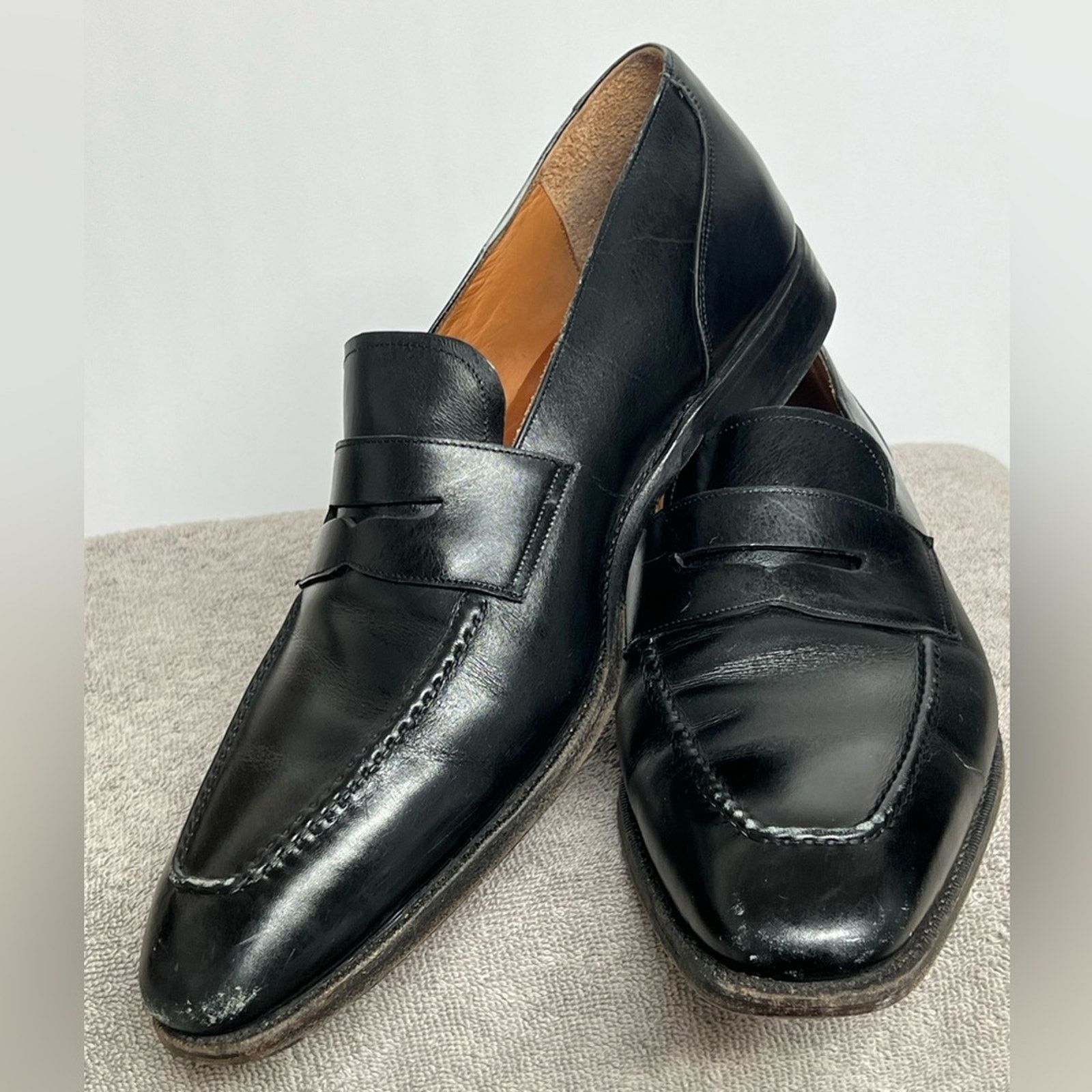 Meermin MEERMIN MENS Black Antique Calf Men’s Loafers 10 Goodyear Size US 10 / EU 43 - 3 Thumbnail