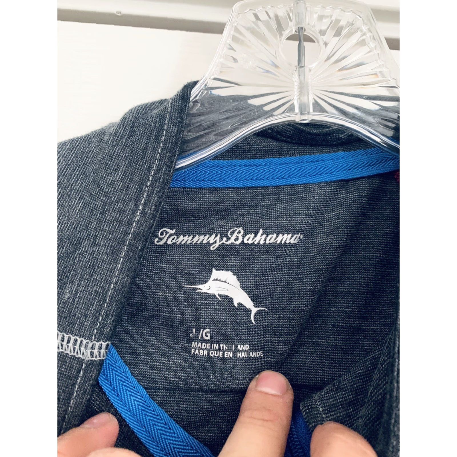 Tommy Bahama Tommy Bahama Sweater Mens Large Gray Pullover 1/4 Zip Knit Long Sleeve Volunteer? Size US L / EU 52-54 / 3 - 2 Thumbnail