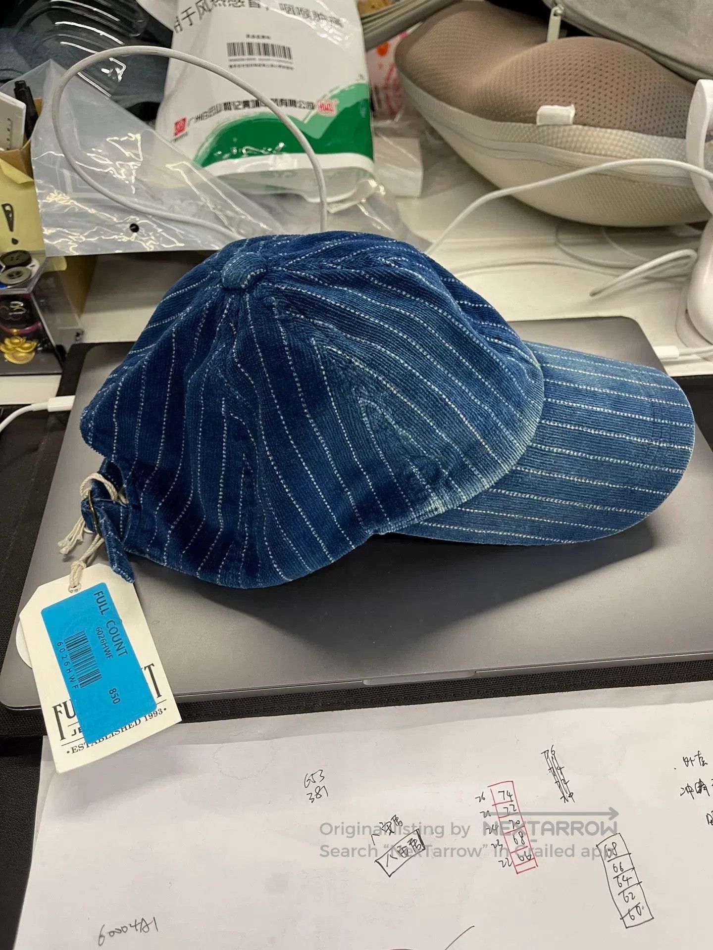 Full Count & Co. FULLCOUNT Japan Distressed Corduroy Baseball Cap. Size ONE SIZE - 2 Thumbnail
