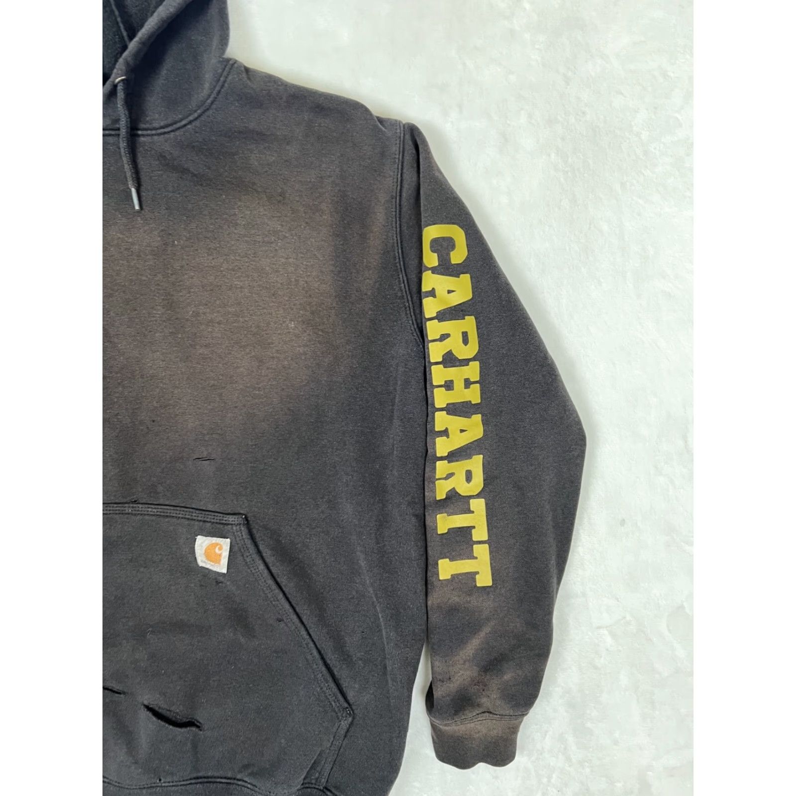 Carhartt Carhartt Hoodie Sweatshirt Mens XL Black Logo Pocket Hooded Pullover Crew Neck Fleece Cotton Polyester Size US XL / EU 56 / 4 - 5 Thumbnail
