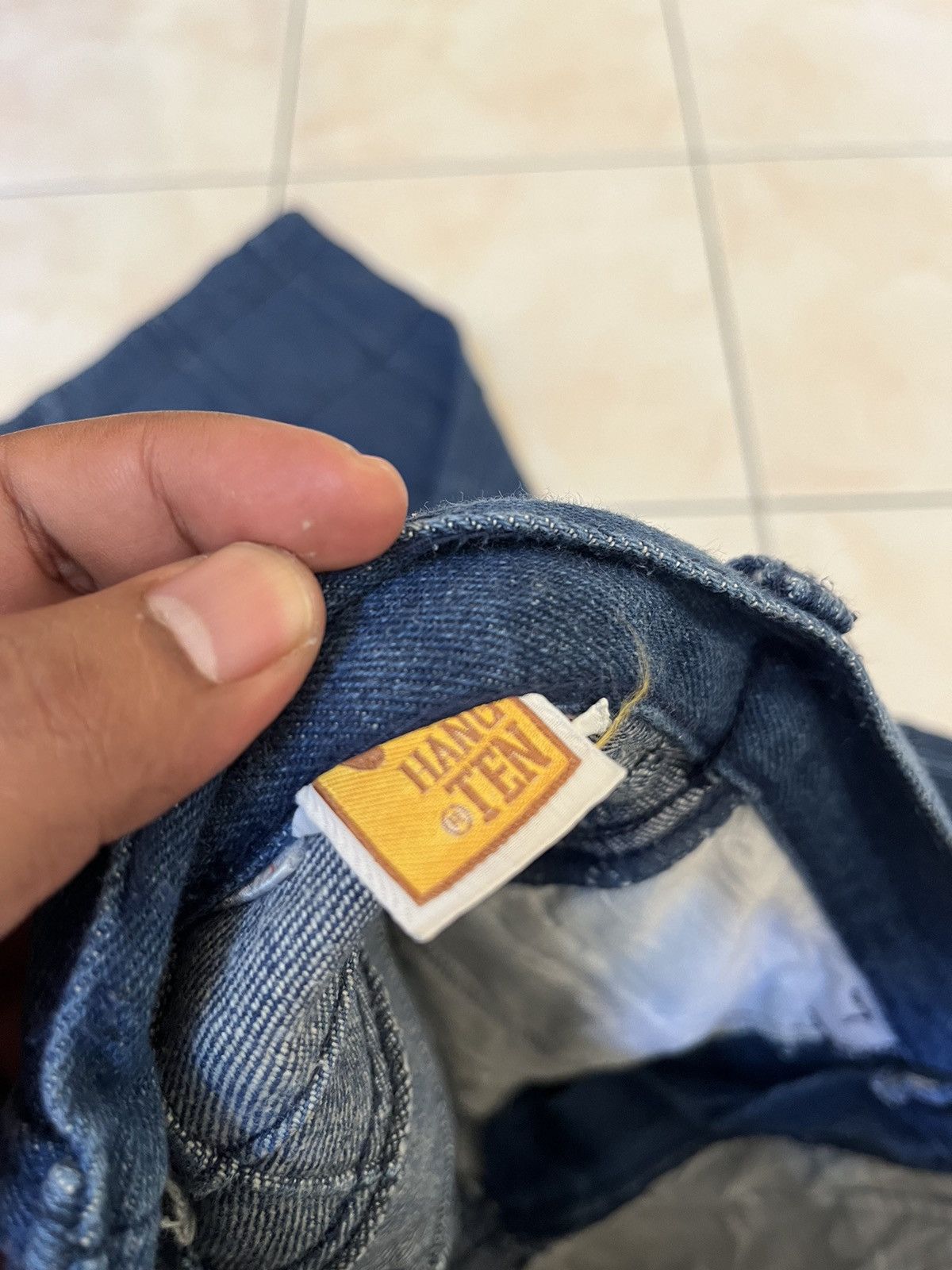 Hang Ten × Other × Vintage ❤️‍🔥SEND OFFER❤️‍🔥 1970s HANG TEN PATCHWORK WINDOWPANE DENIM FLARE Size 27" / US 4 / IT 40 - 5 Thumbnail