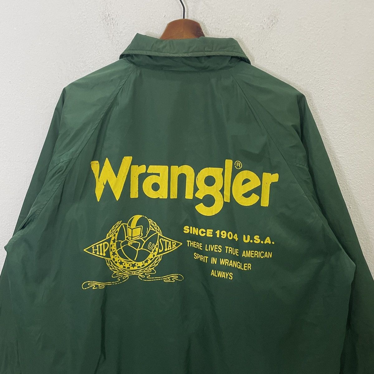 Vintage × Wrangler Vintage 90s Wrangler Big Logo Jacket Size US XL / EU 56 / 4 - 4 Thumbnail