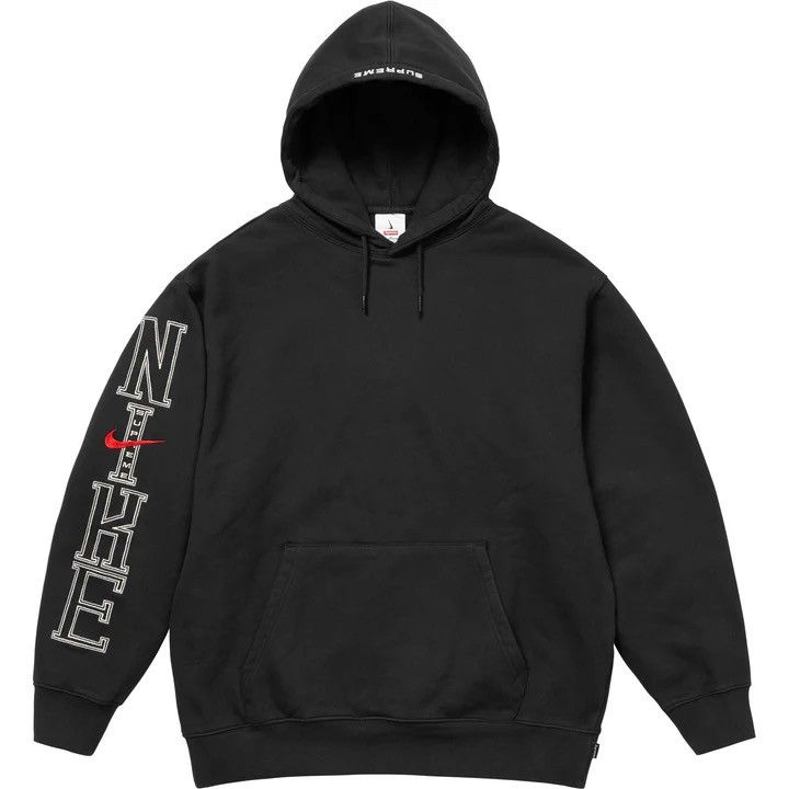 Supreme Supreme x Nike Hooded Sweatshirt Black Size Medium | Grailed