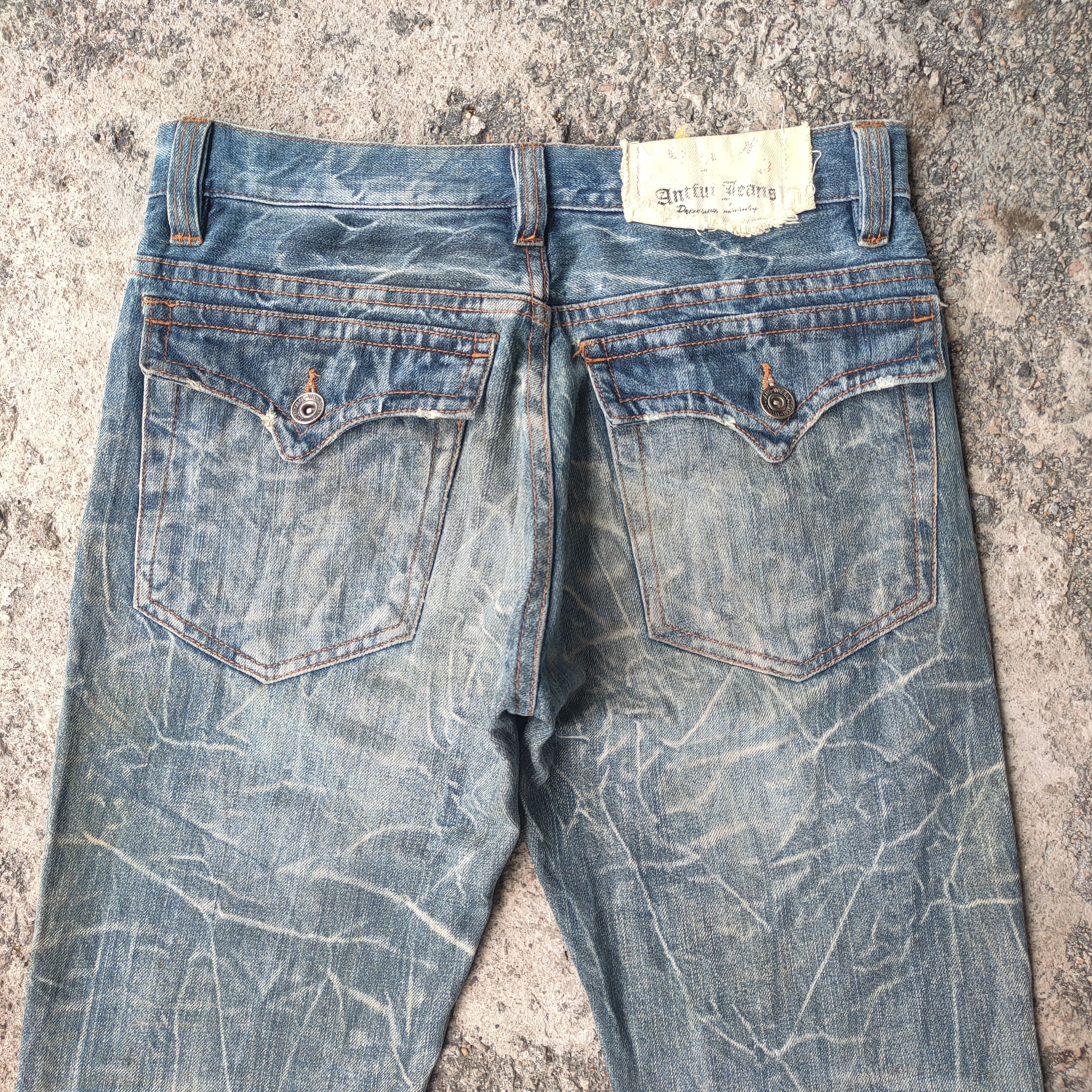 Japanese Brand FLARE VINTAGE JAPANESE RIPPEP RUSTY JEANS DENIM PANTS Size US 31 - 9 Thumbnail