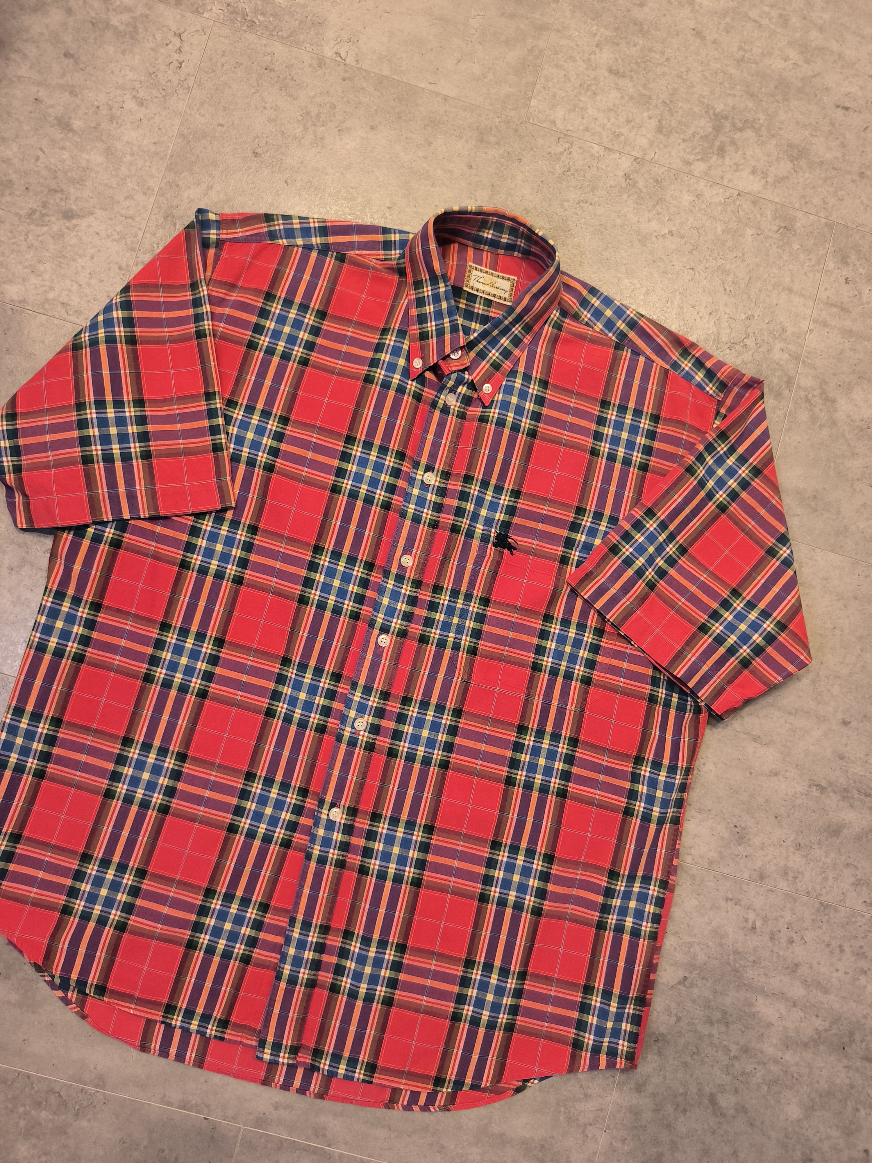 Burberry Vintage Thomas Burberry Striped Shirt Short Sleeve Size US XXL / EU 58 / 5 - 4 Thumbnail