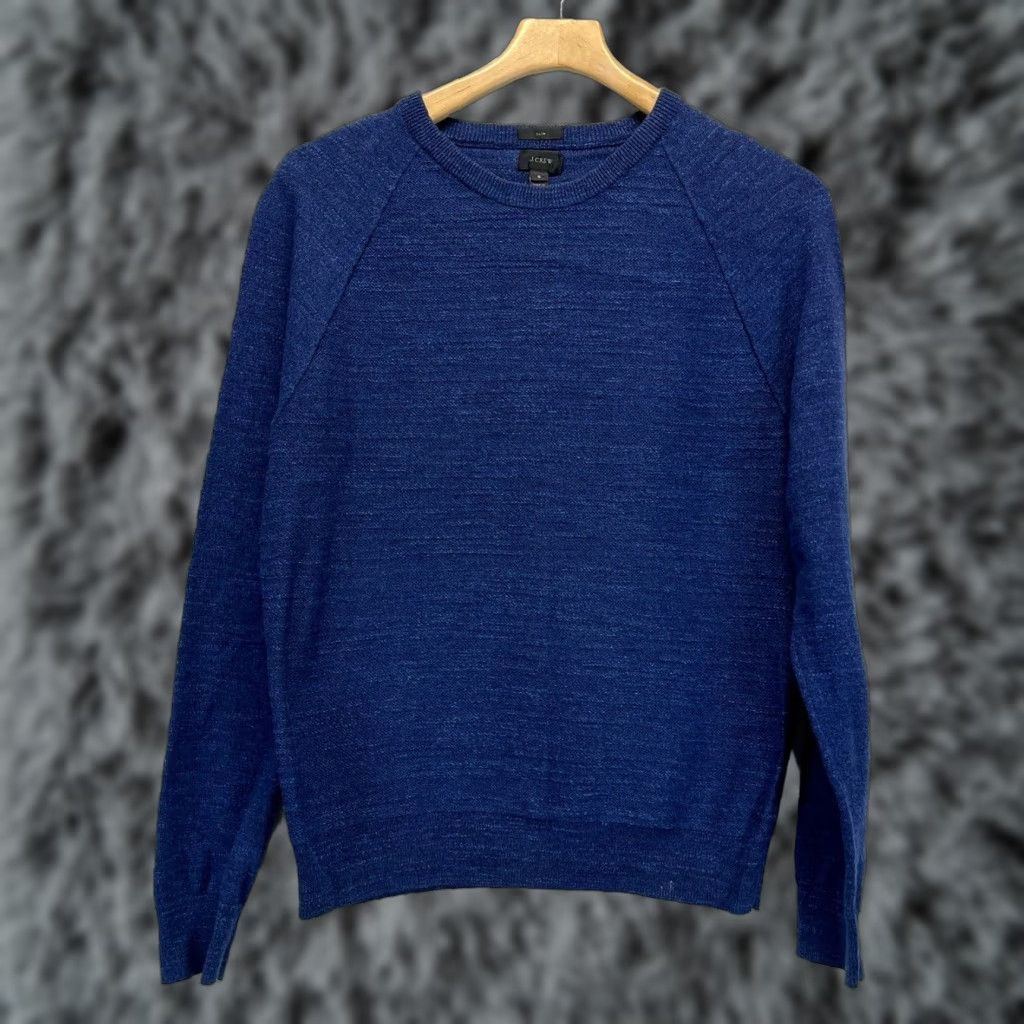 J.Crew J.CREW Men's Blue Cotton Crewneck Sweater Pullover Size S Size US S / EU 44-46 / 1 - 1 Thumbnail