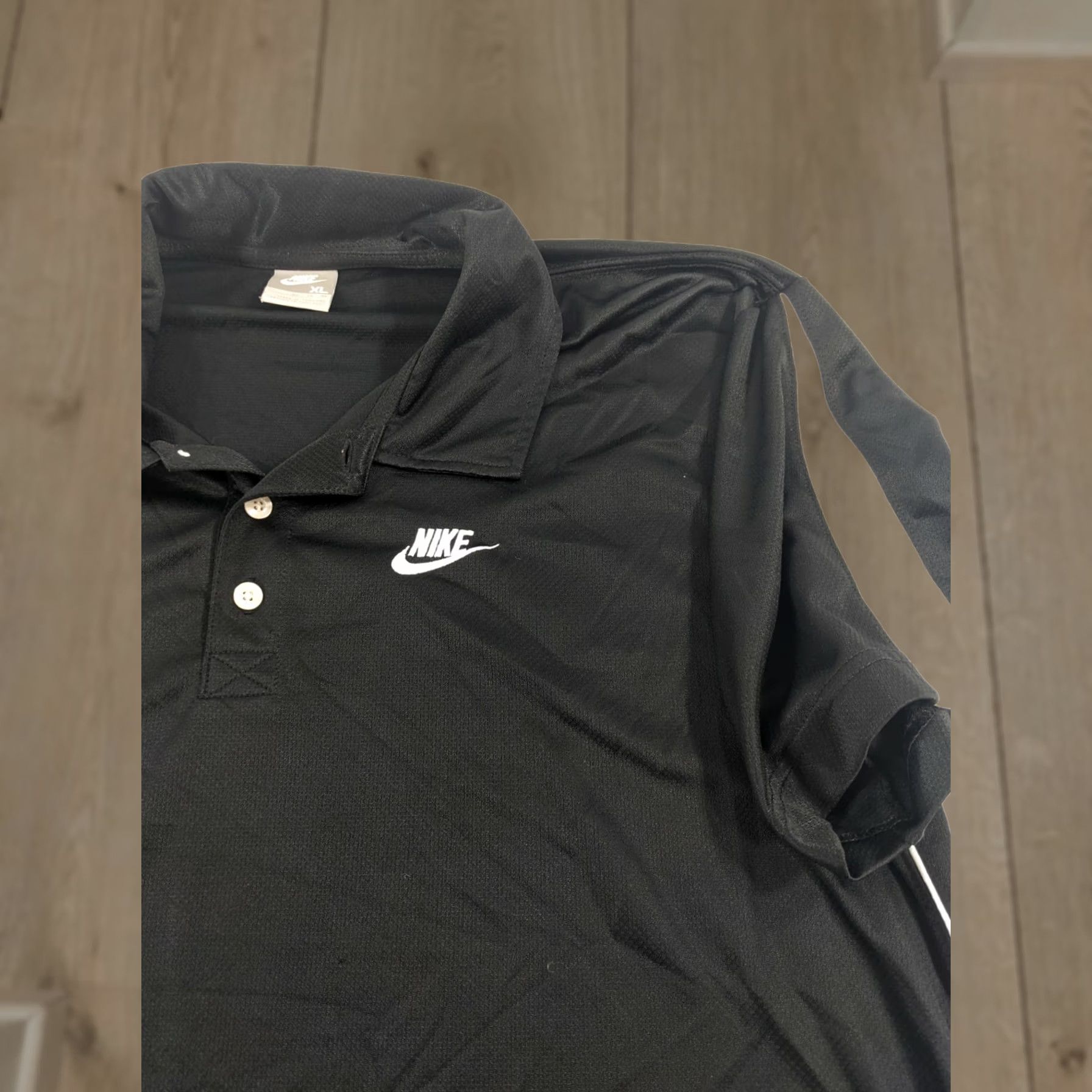 Nike VINTAGE Nike Black And White Res Polo Shirt XL Mens Grey Tag Size US XL / EU 56 / 4 - 1 Thumbnail