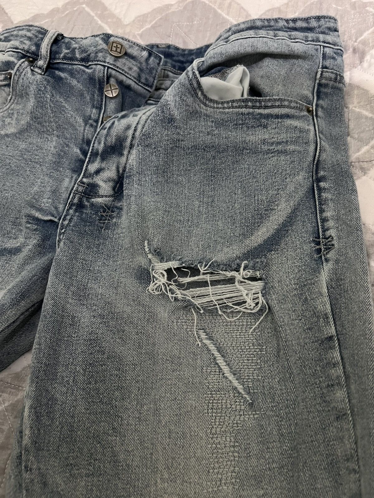 Ksubi Ksubi Chitch Punk Blue Thrashed Denim 32x32 Size US 32 / EU 48 - 4 Thumbnail