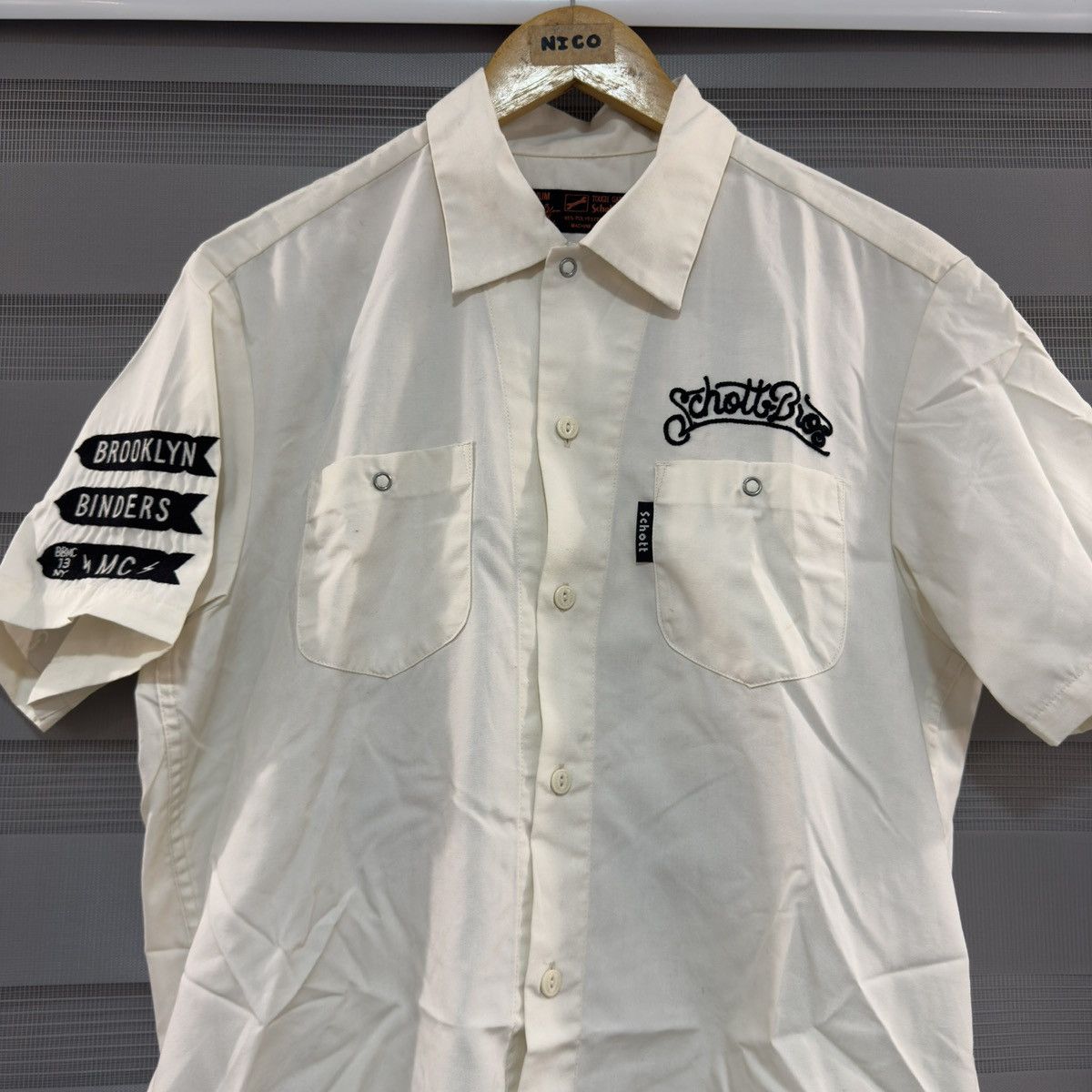 Schott Schott Brooklyn Binders Motorcycle “Ivory” Polo Short Sleeve Size US M / EU 48-50 / 2 - 10 Thumbnail