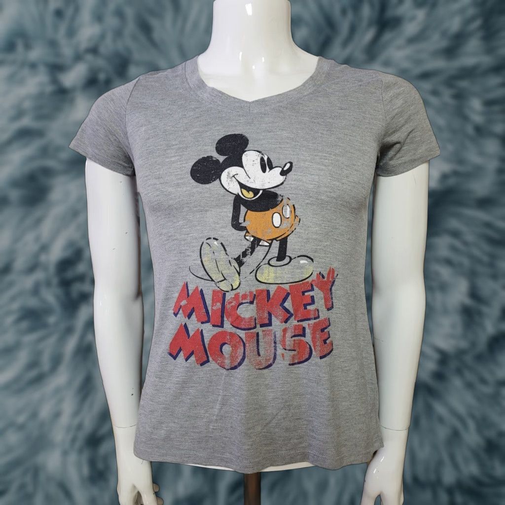 Disney Womens Disney Mickey Mouse Classic Pose Shirt Small V Neck Size S / US 4 / IT 40 - 1 Thumbnail