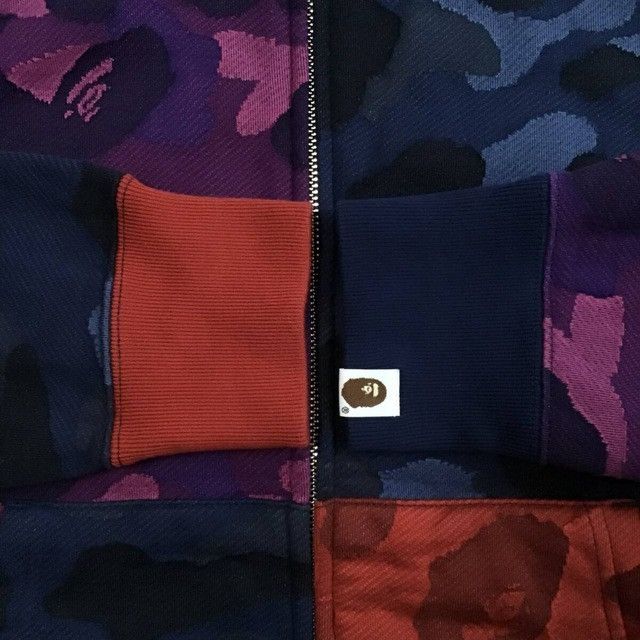 Bape BAPE Jacquard camo full zip hoodie Crazy camo a bathing ape Size US L / EU 52-54 / 3 - 5 Thumbnail