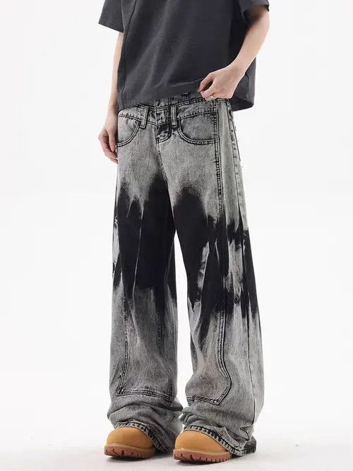 VIBE Heavyweight vintage wash tie-dye hip-hop baggy jeans Size US 32 / EU 48 - 4 Thumbnail