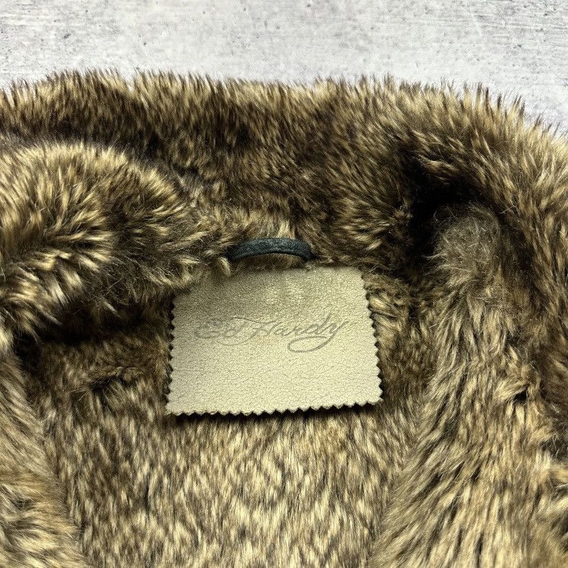 Ed Hardy Ed Hardy Faux Fur Vest Tattoo Rose Back My True Love Size L / US 10 / IT 46 - 4 Thumbnail