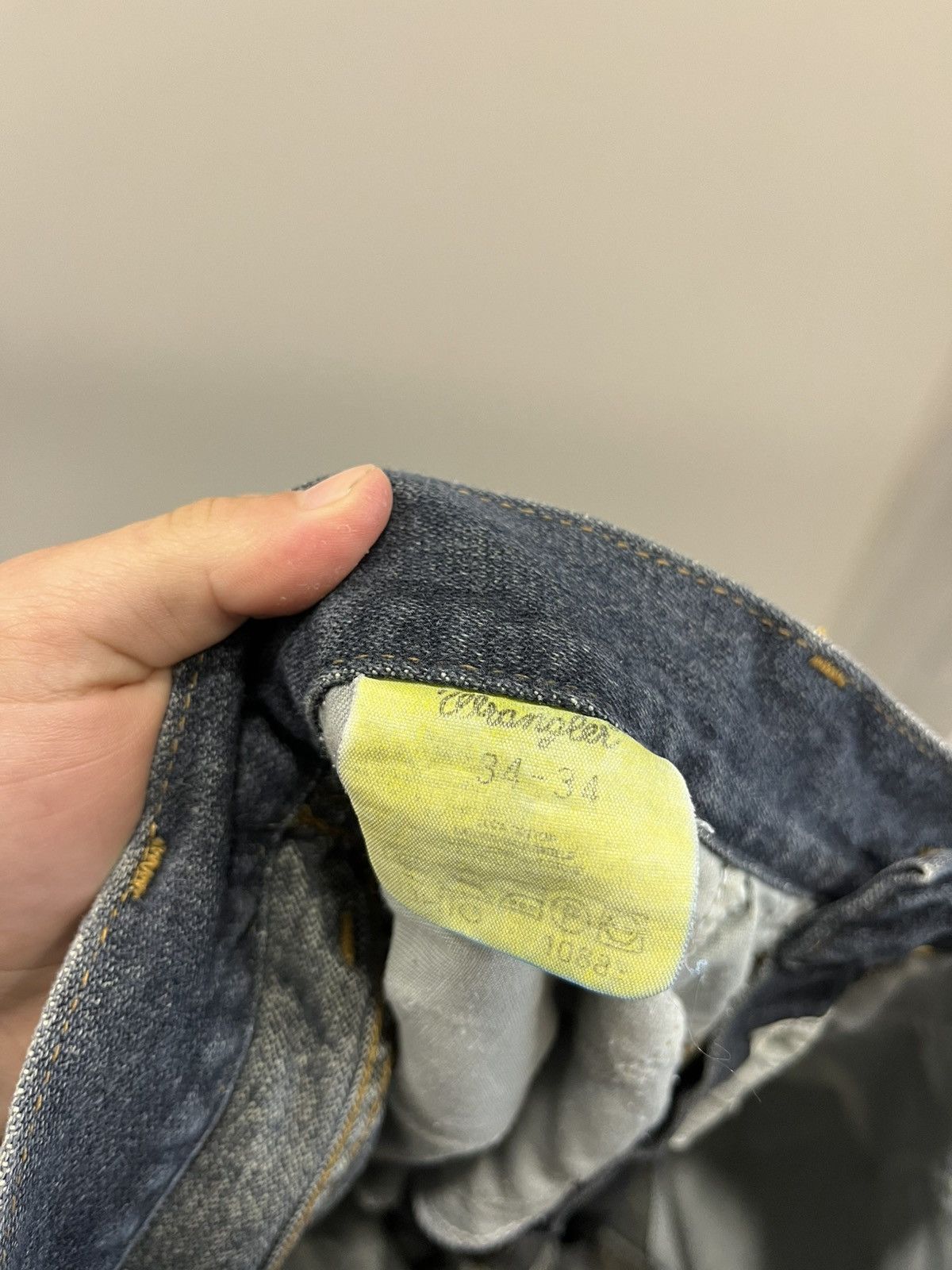 Wrangler VINTAGE BAGGY WRANGLER Y2K NAVY BLUE FADED DENIM JEANS 34x34 Size US 34 / EU 50 - 5 Thumbnail