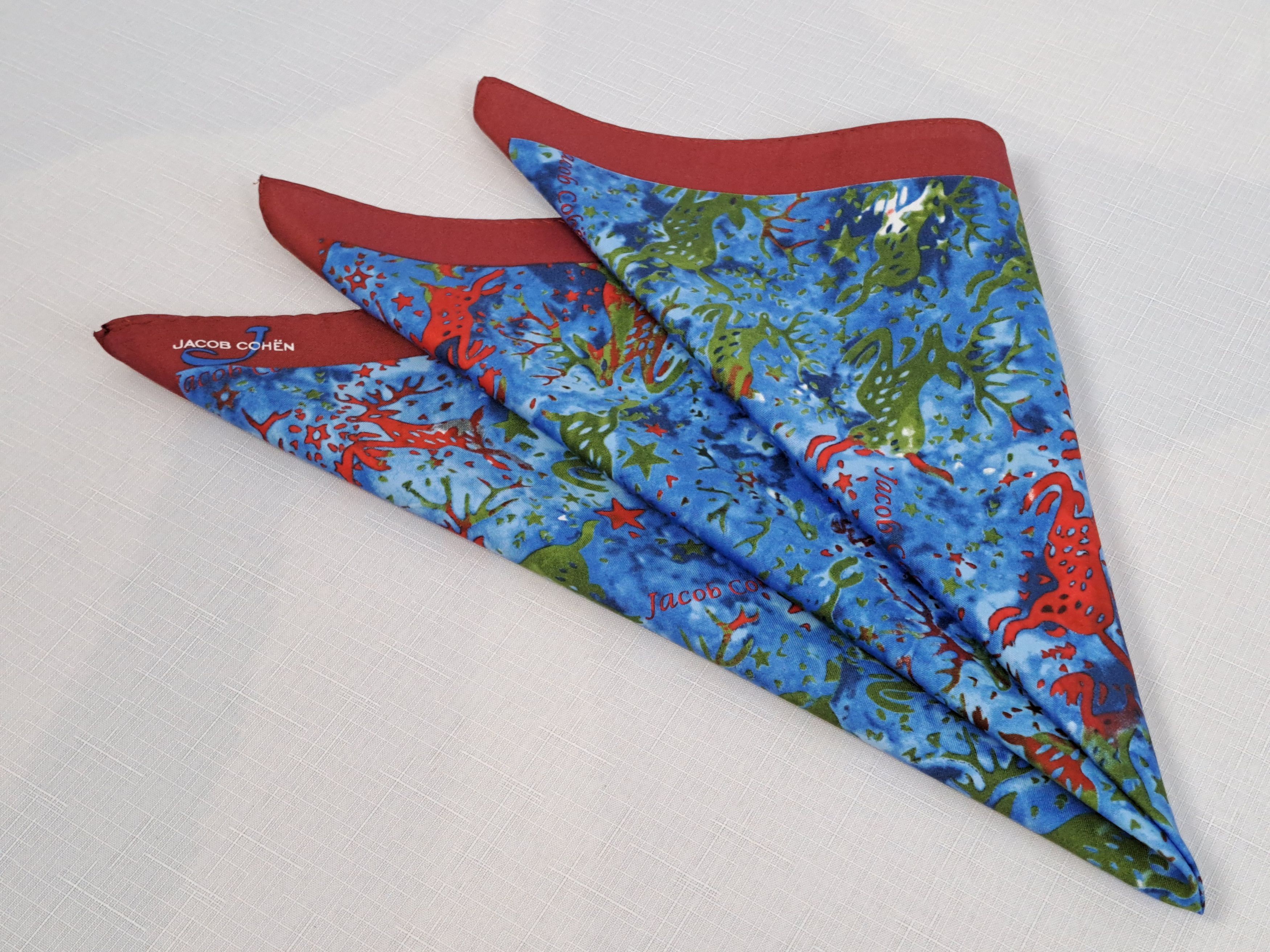 Jacob Cohen JACOB COHEN Bandana Handkerchief Headband Pocket Square. Size ONE SIZE - 2 Thumbnail