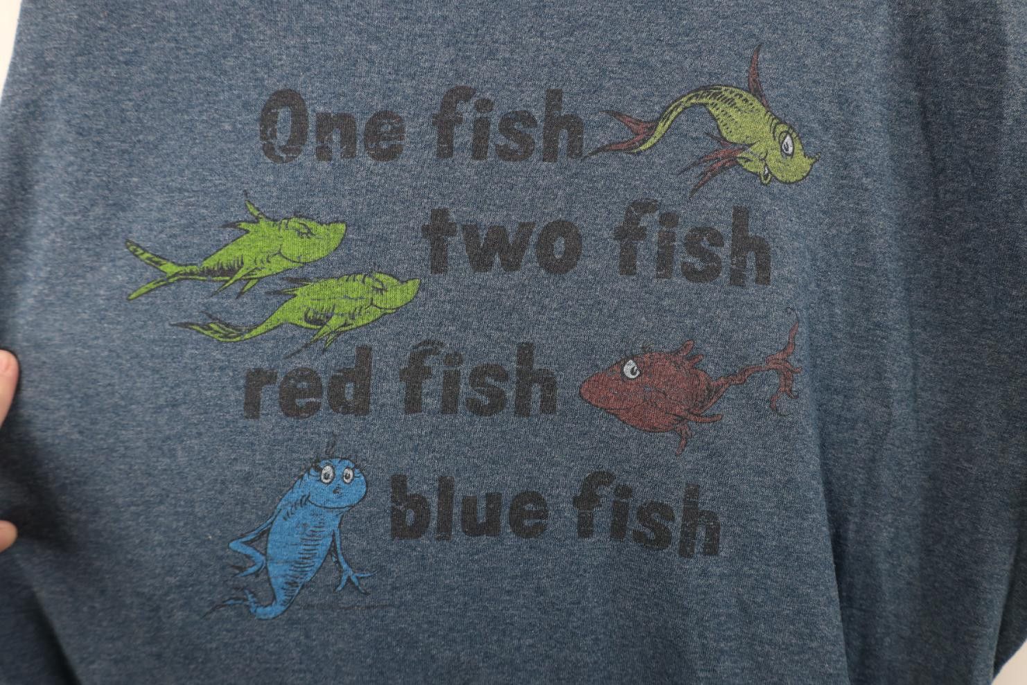 Vintage Vintage 90s Dr Seuss One Fish Two Fish Ringer T-Shirt USA Size US XL / EU 56 / 4 - 4 Thumbnail