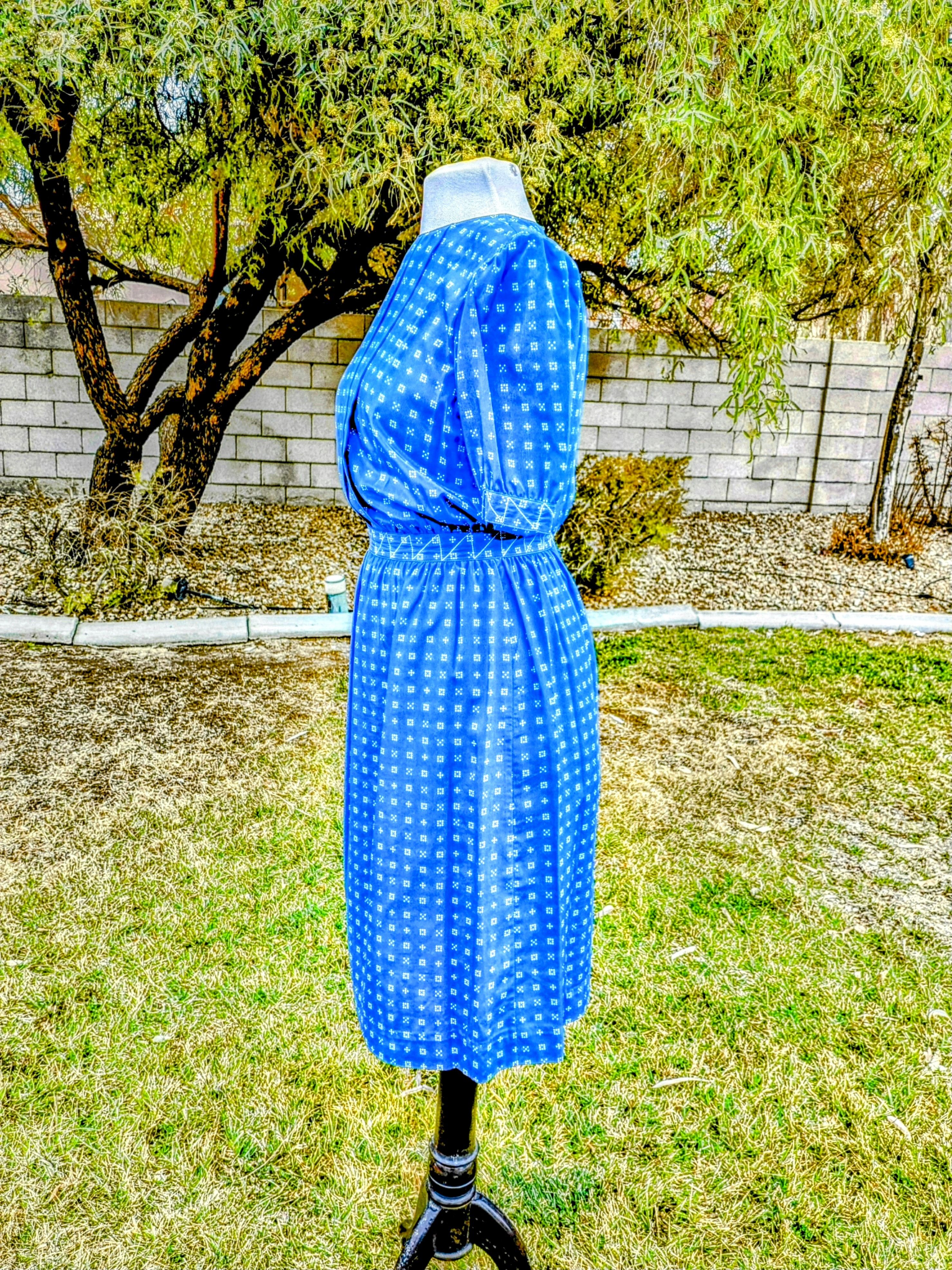Vintage 1980s VTG Maggy London By Jeannene Booher Silk Midi Dress Size S / US 4 / IT 40 - 3 Thumbnail