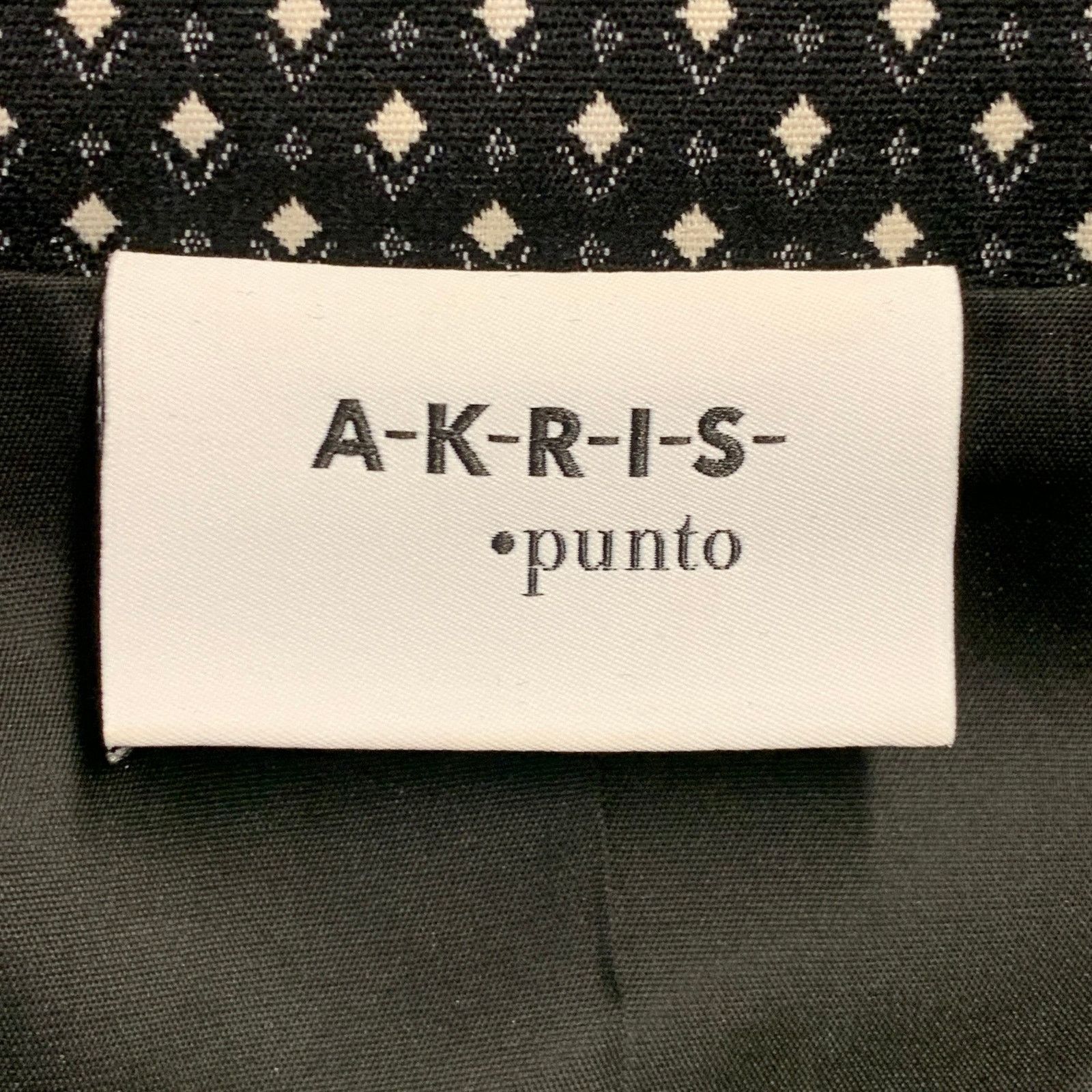 Akris Black White Cotton Diamond Single Breasted Jacket Blazer Size XS / US 0-2 / IT 36-38 - 6 Thumbnail