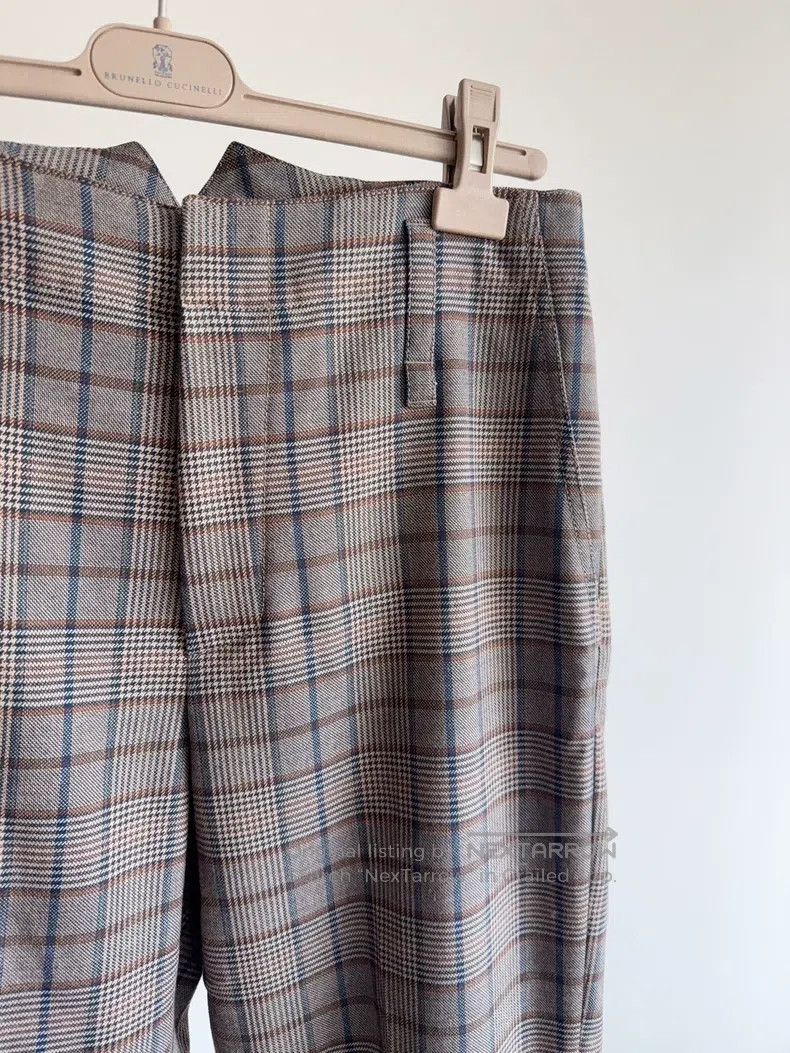 Brunello Cucinelli Brunello Cucinelli Plaid straight leg pants Size 28" / US 6 / IT 42 - 5 Thumbnail