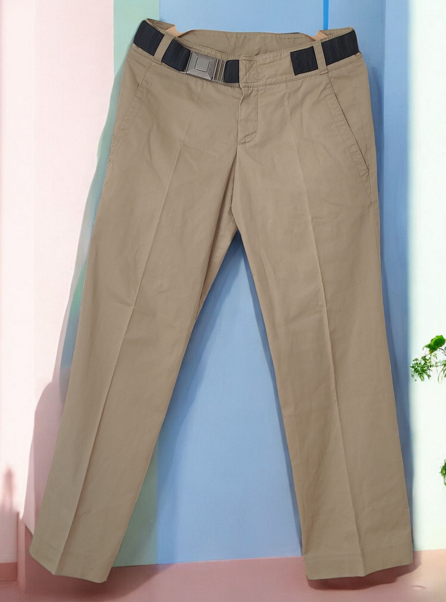Dirk Bikkembergs Dirk Bikkembergs Archival Casual Chino Belted Pants Size US 30 / EU 46 - 1 Thumbnail