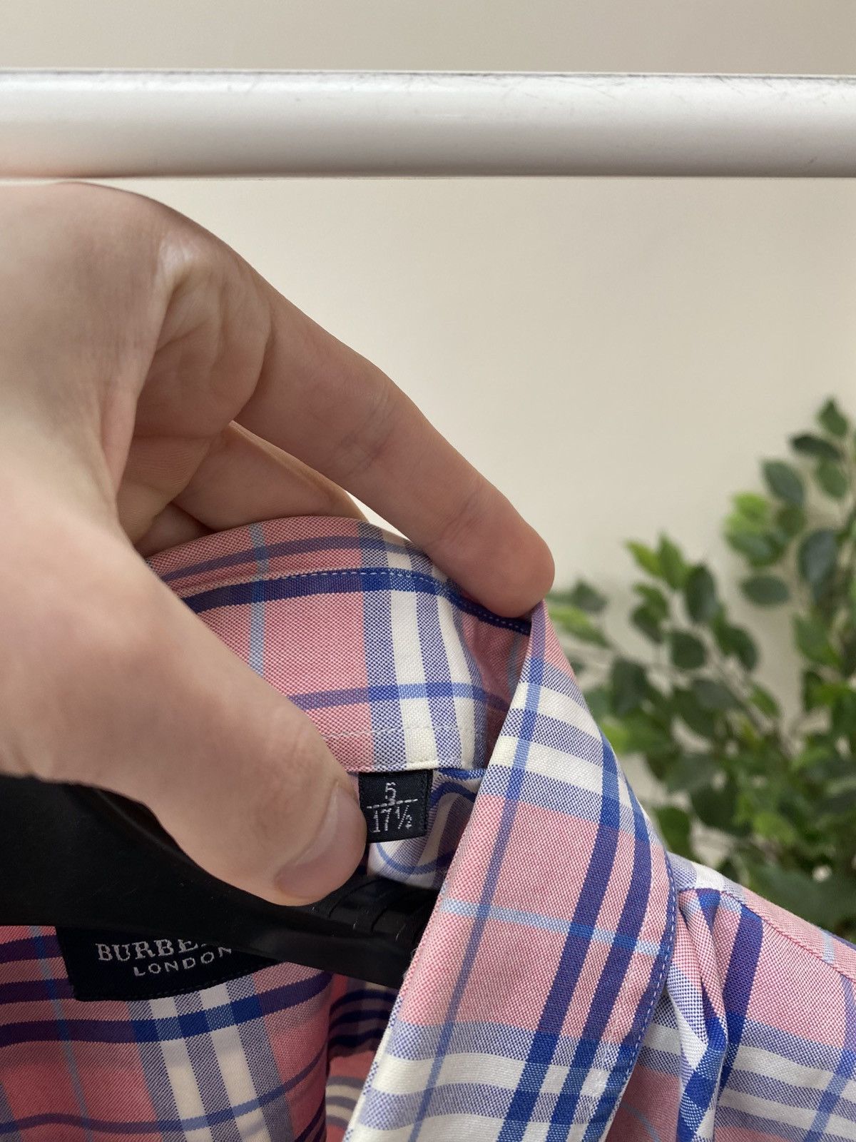 Burberry × Vintage Vintage Burberry Nova Check Pink Button Up Shirt Size US L / EU 52-54 / 3 - 11 Thumbnail