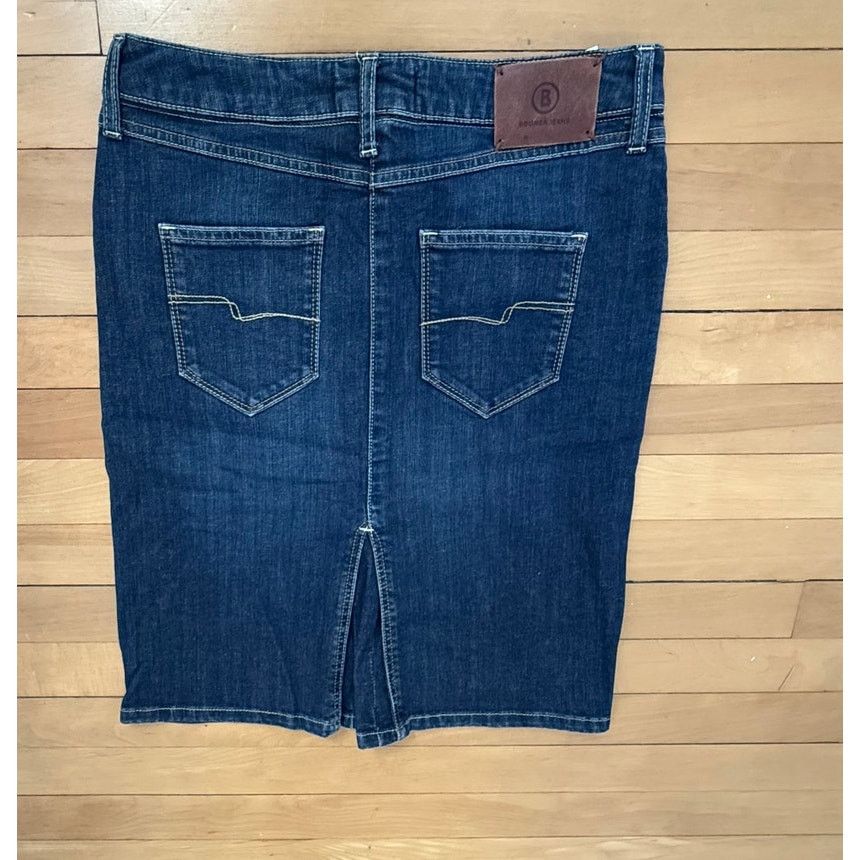 Bogner Bogner Jeans Premium Dark Wash Denim Skirt - Size 36 EU Size 27" / US 4 / IT 40 - 4 Thumbnail