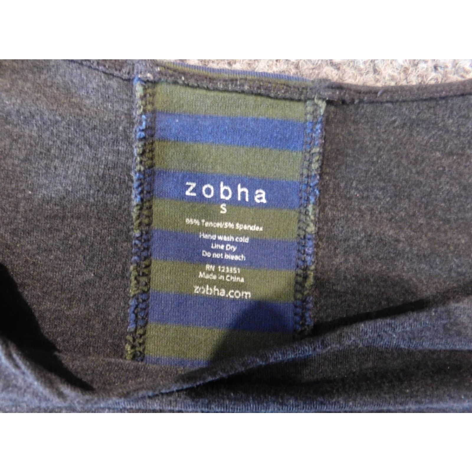 Vintage Zobha Womens Shirt Small Gray Pullover Stretch Activewear Long Sleeve Round Neck Pullover Athletic Fit Cardio Casual Size S / US 4 / IT 40 - 4 Thumbnail